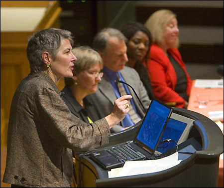 Jennifer Leaning, Drew Gilpin Faust, John M. Barry, Tonya Marie Cropper, and Rosabeth Moss