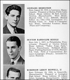 Bernstein yearbook page