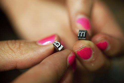Letters in hand