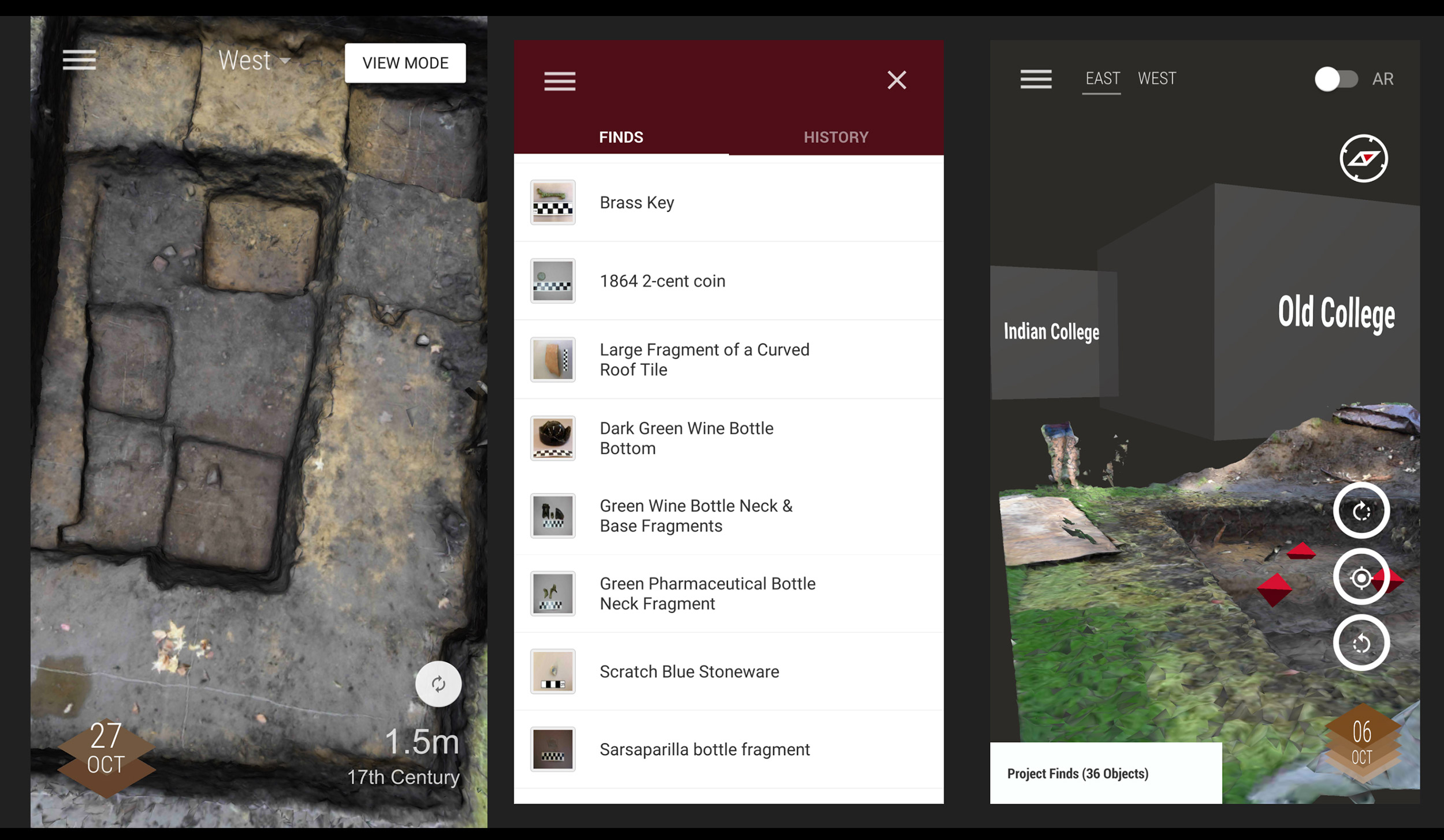Screen shot of Yard App