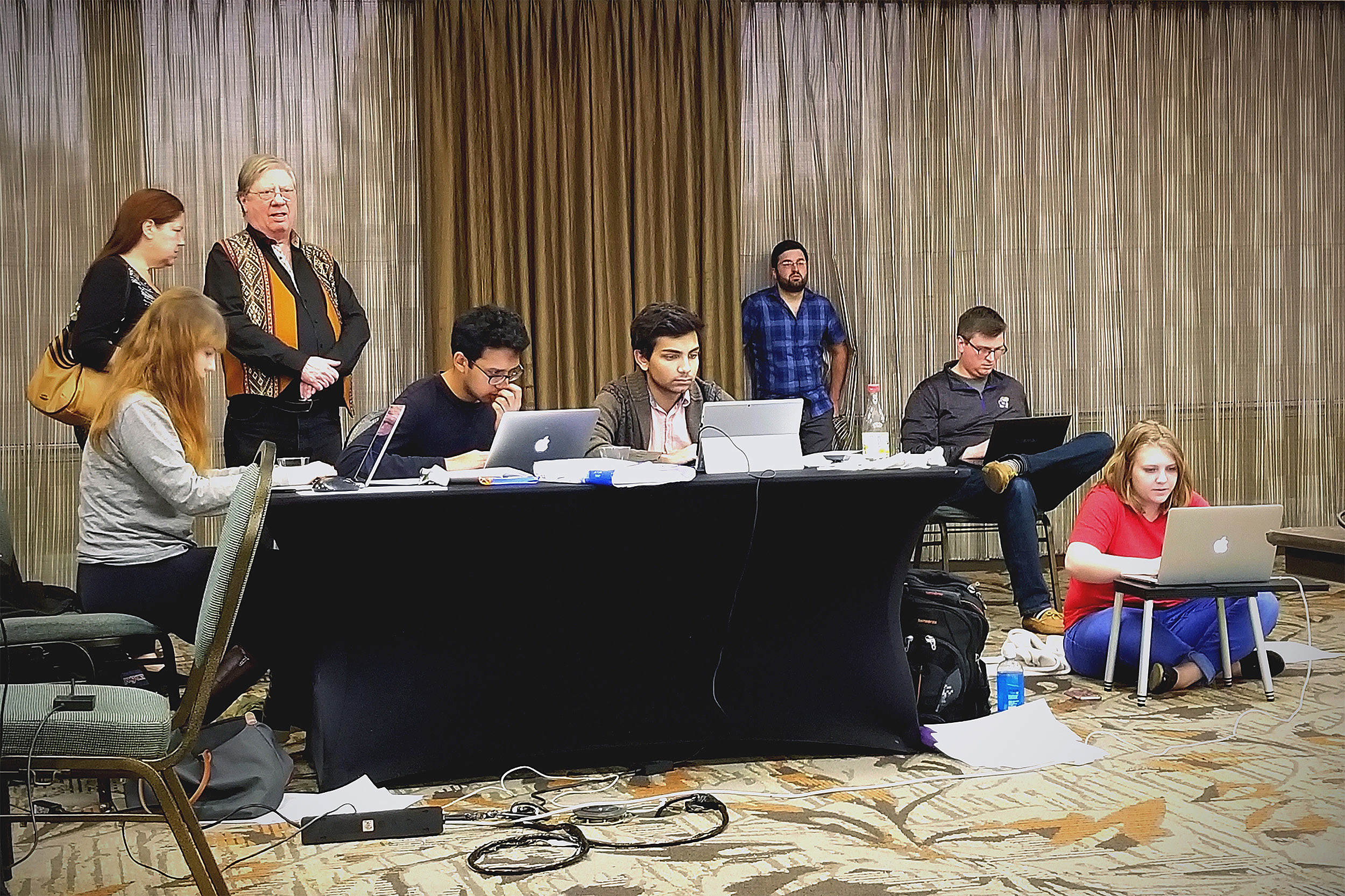 The debate team prepares for a final round after a recent competition.