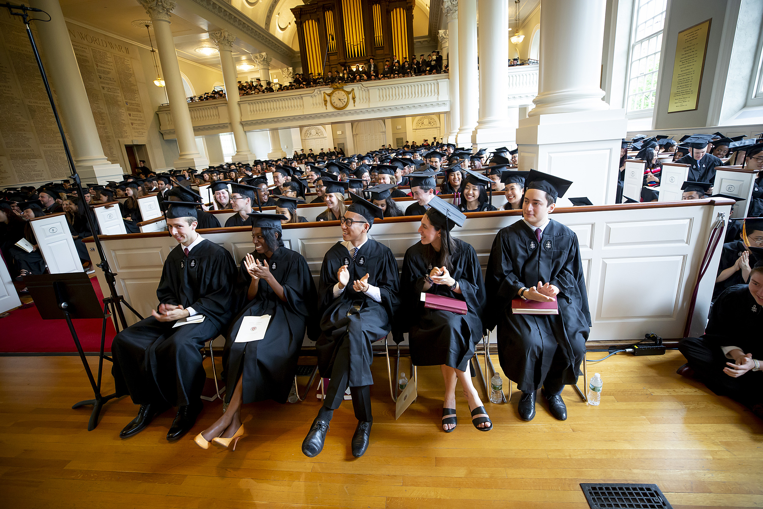 Overview of Memorial Church during baccalaureate service.