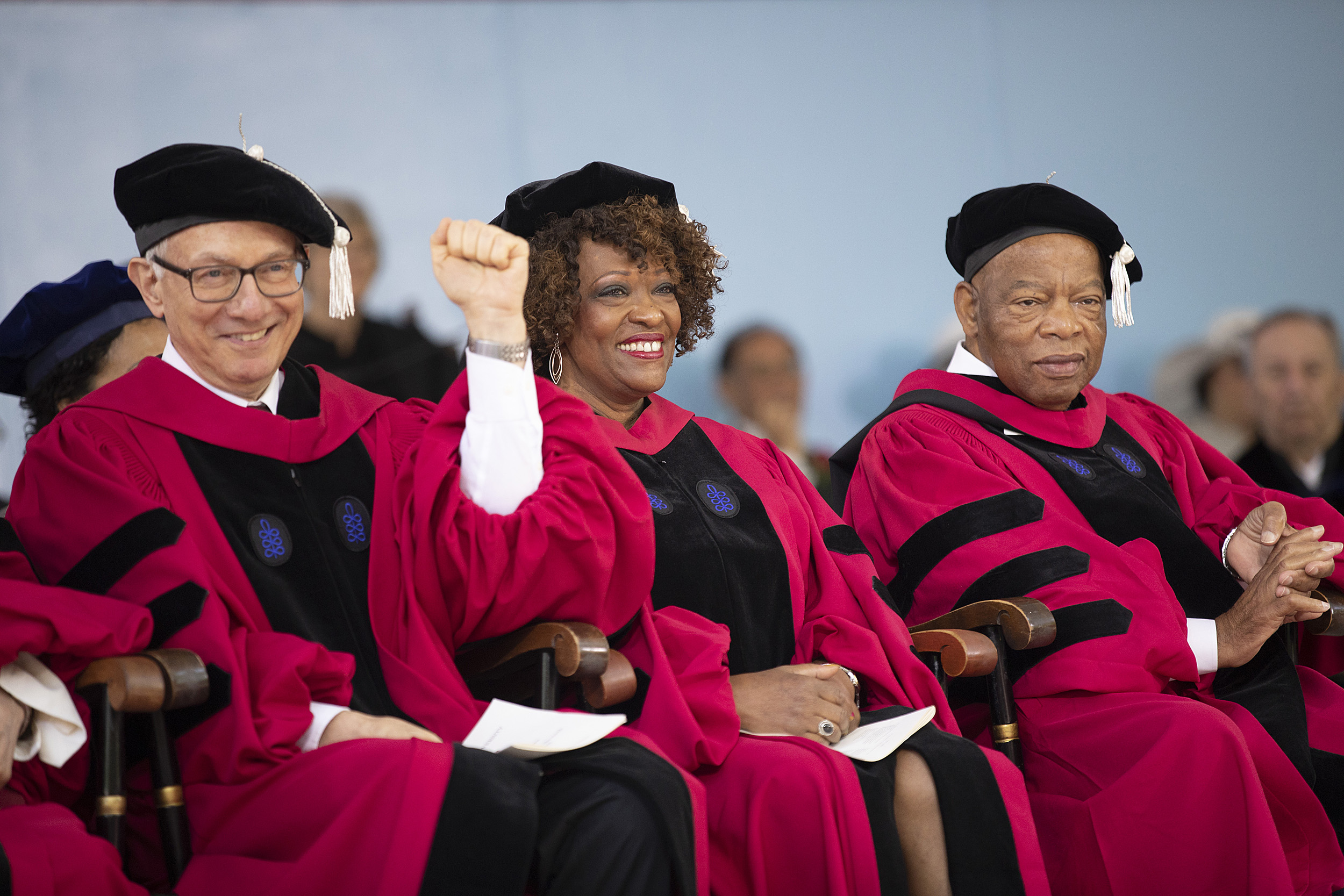 Harvey Vernon Fineberg (from left), Rita Dove, and John Lewis.