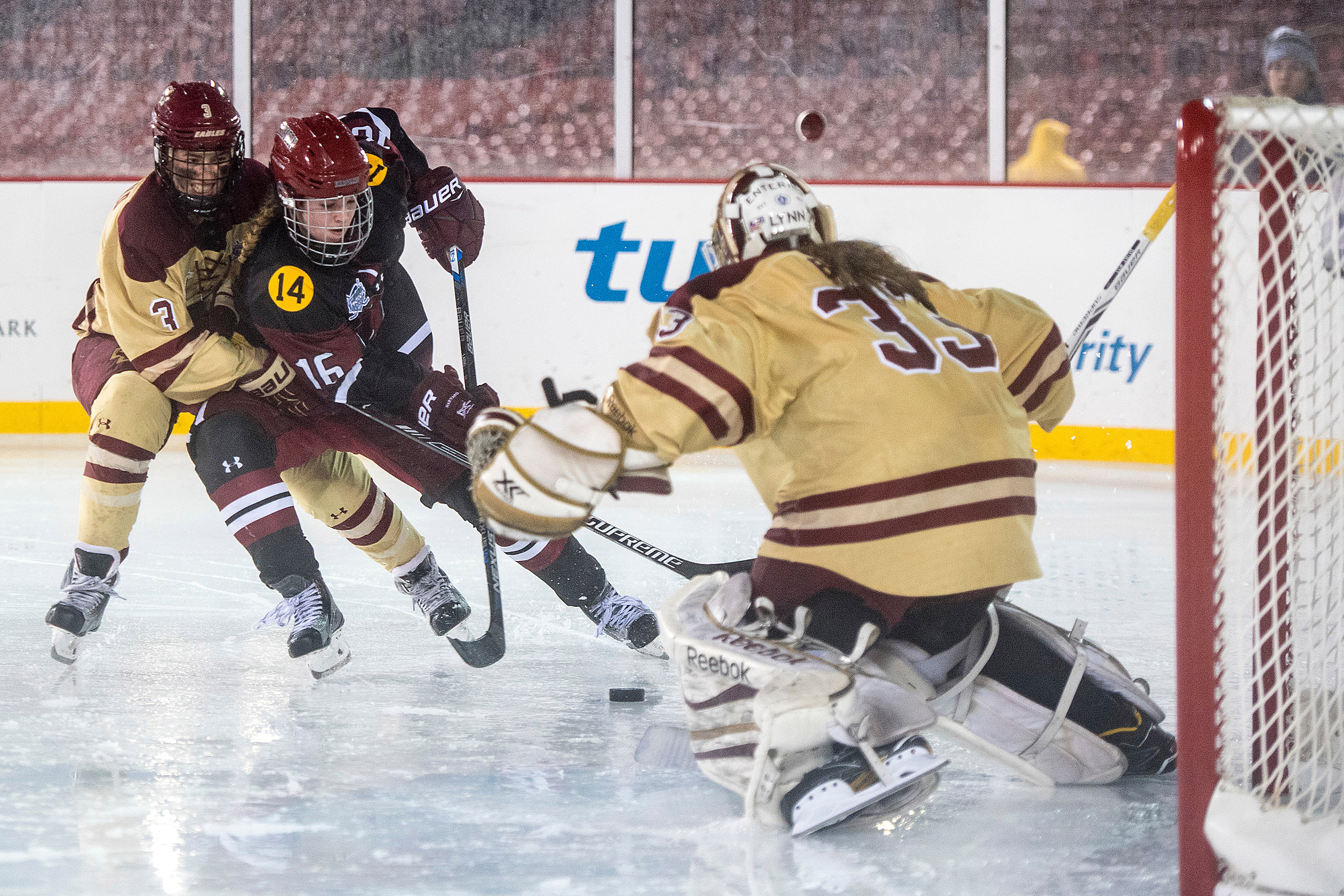 Women's hockey at Fenway: Harvard vs. BC.