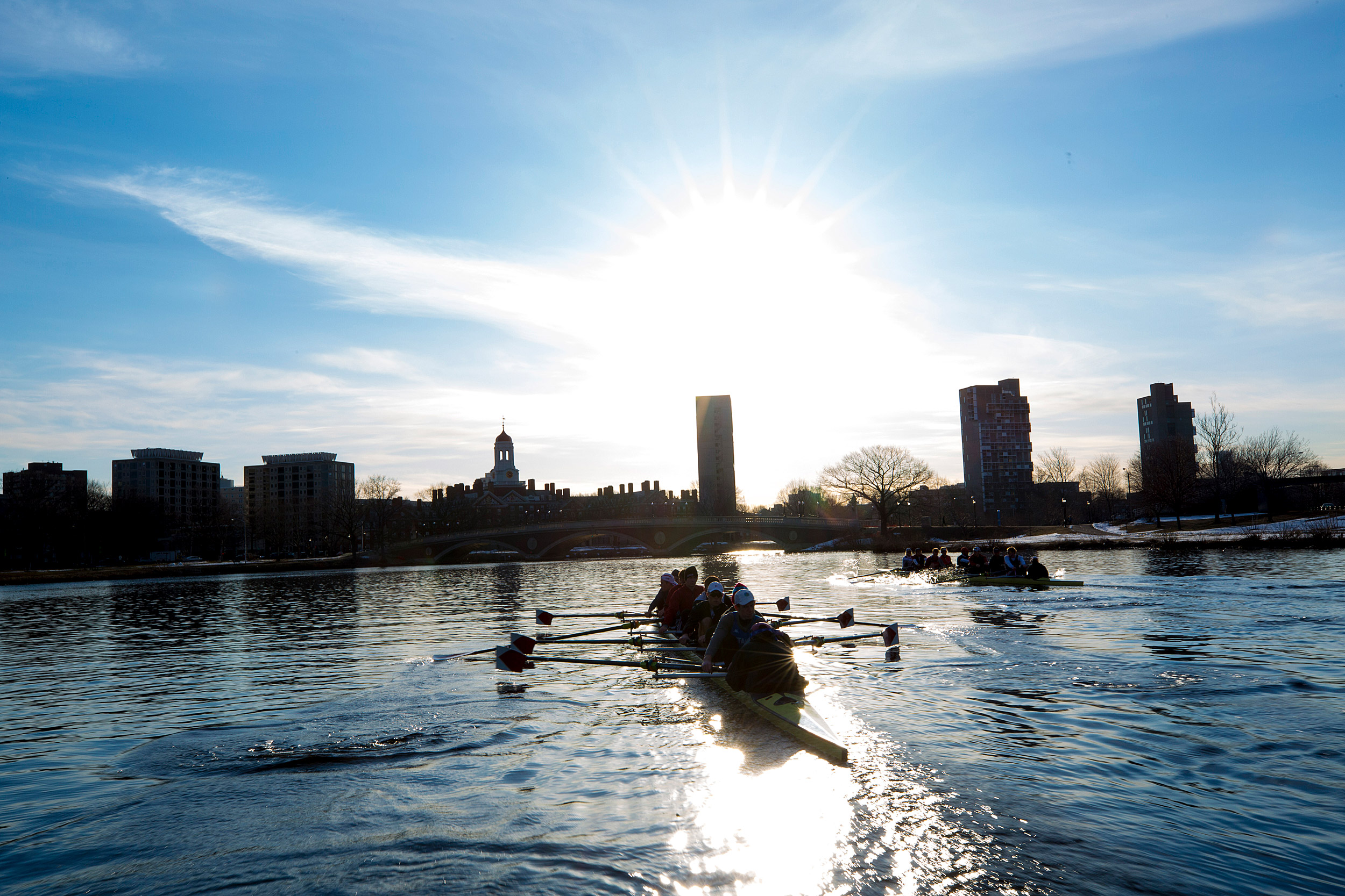 Harvard men's crew on Charles River