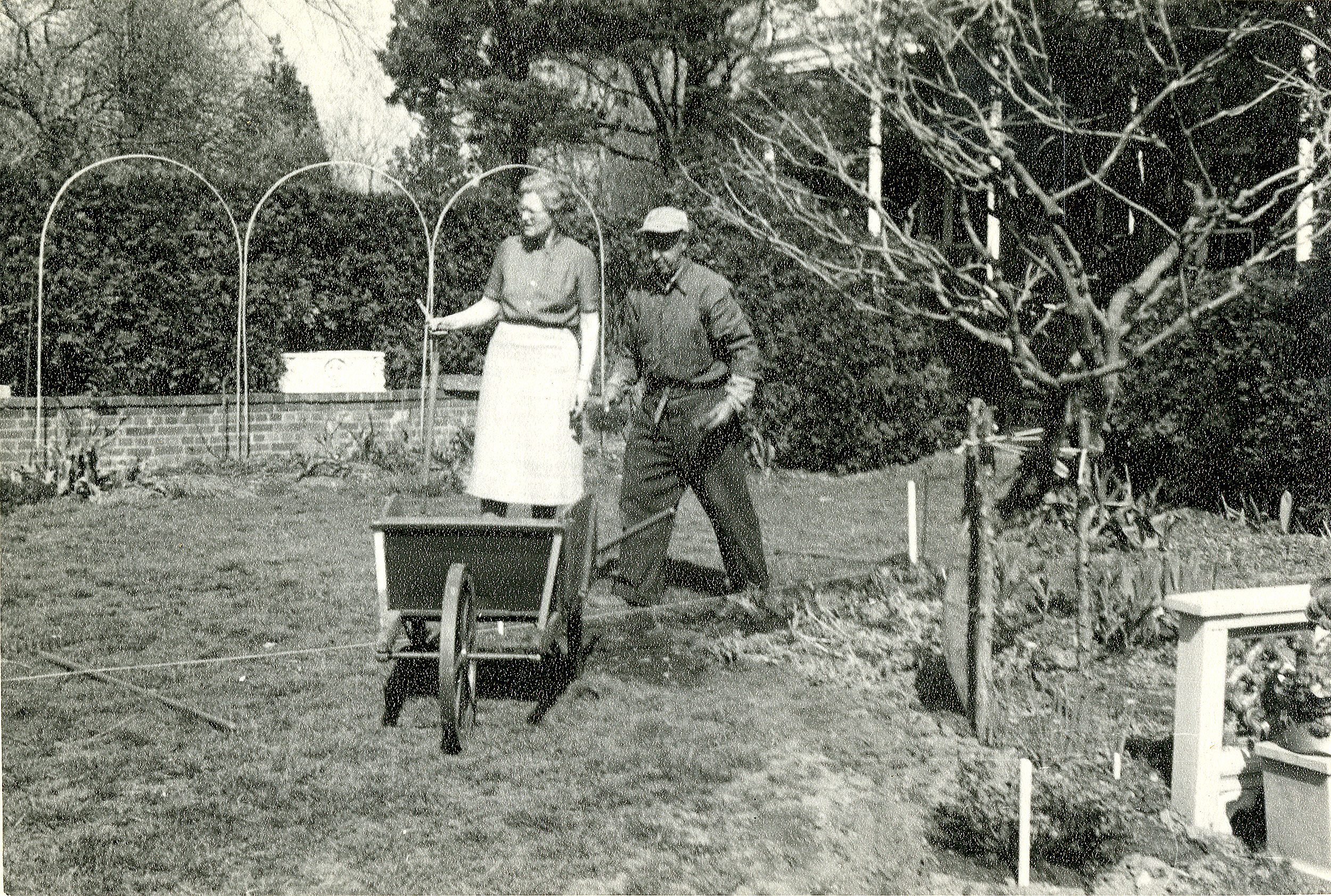 Marjorie Sedgwick in the garden