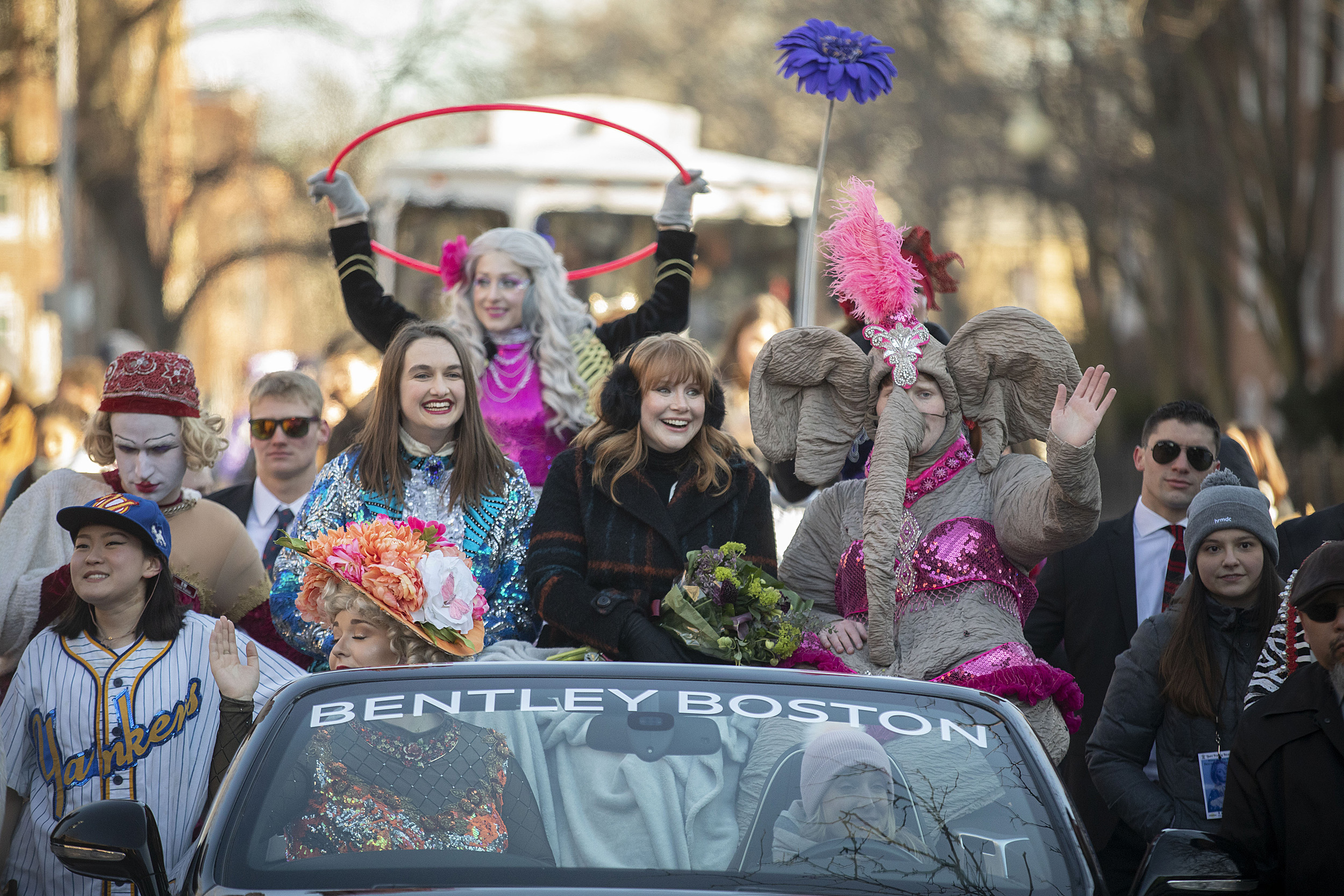 Bryce Dallas Howard in the Hasty Pudding parade