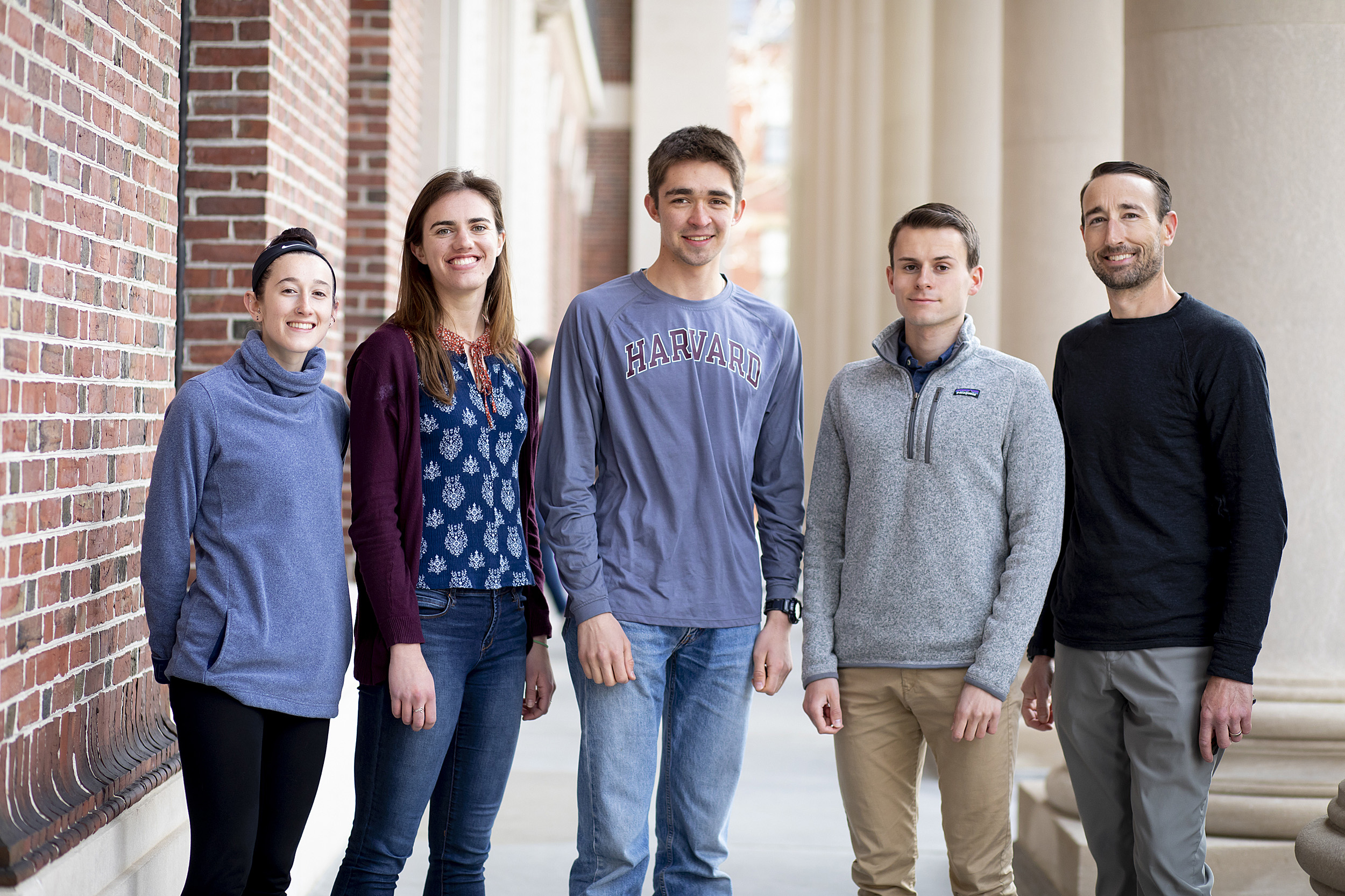 Jenn Greiner (from left), Alison Steinbach, Bjarni Atlason, and Bob Surette are part of the Harvard College Marathon Challenge.