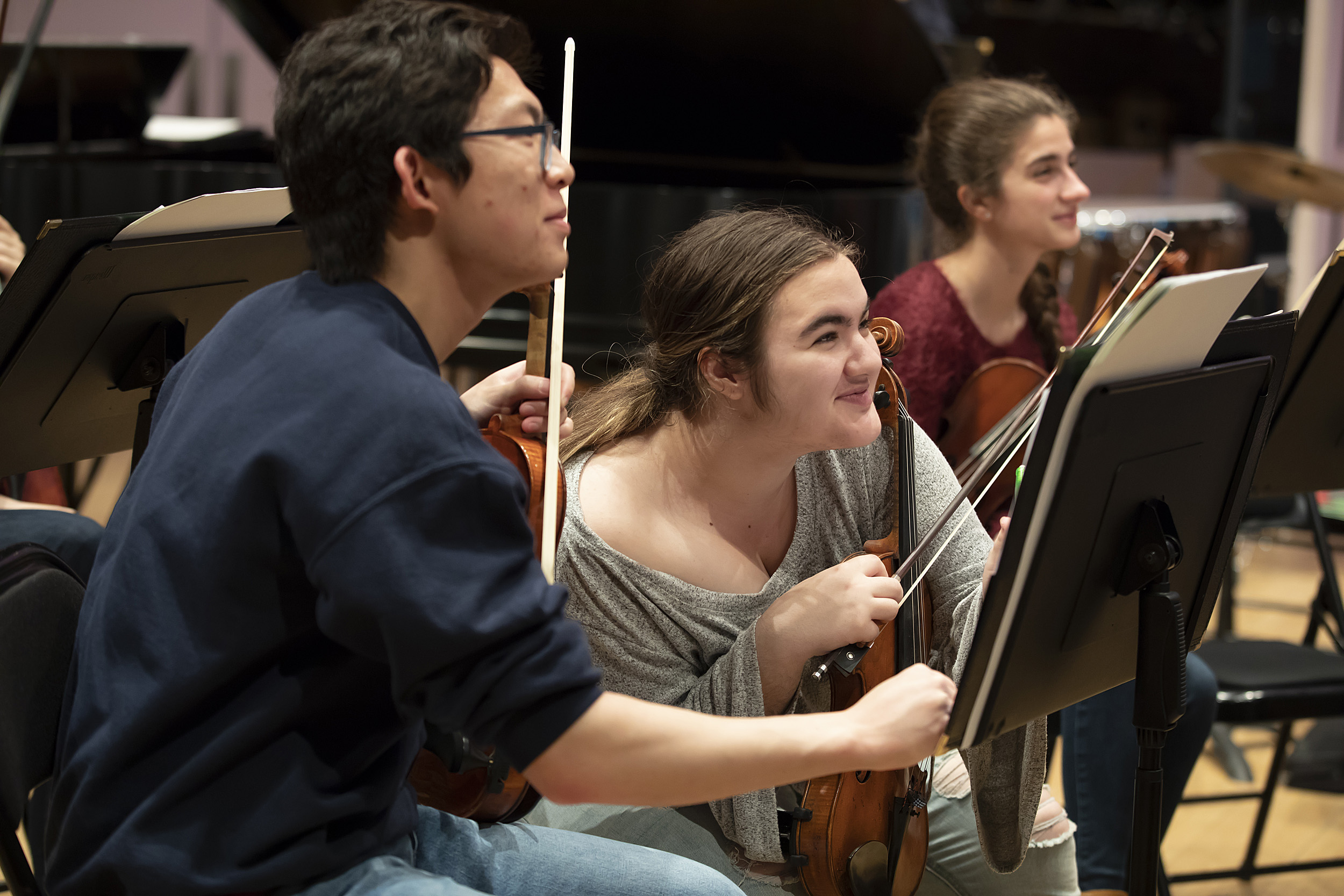 Harvard Pops Orchestra rehearses