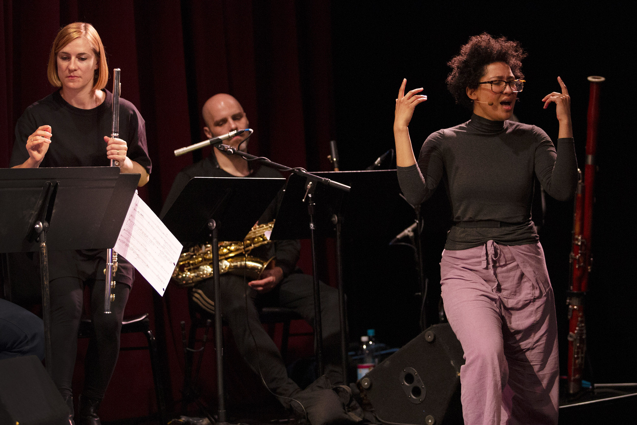 Fromm Players perform on stage.