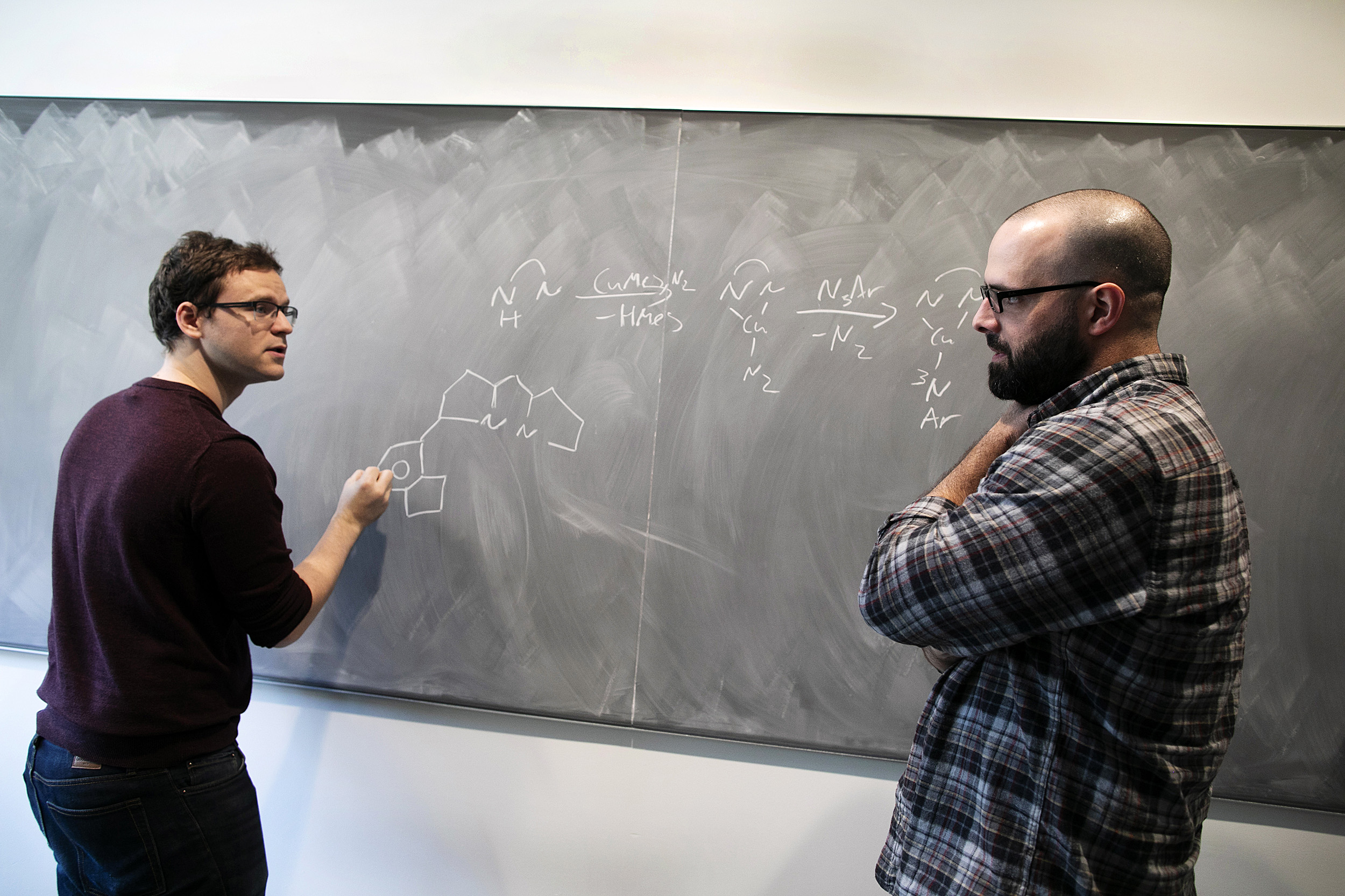 Erving Professor of Chemistry Theodore A. Betley and graduate student Kurtis Carsch