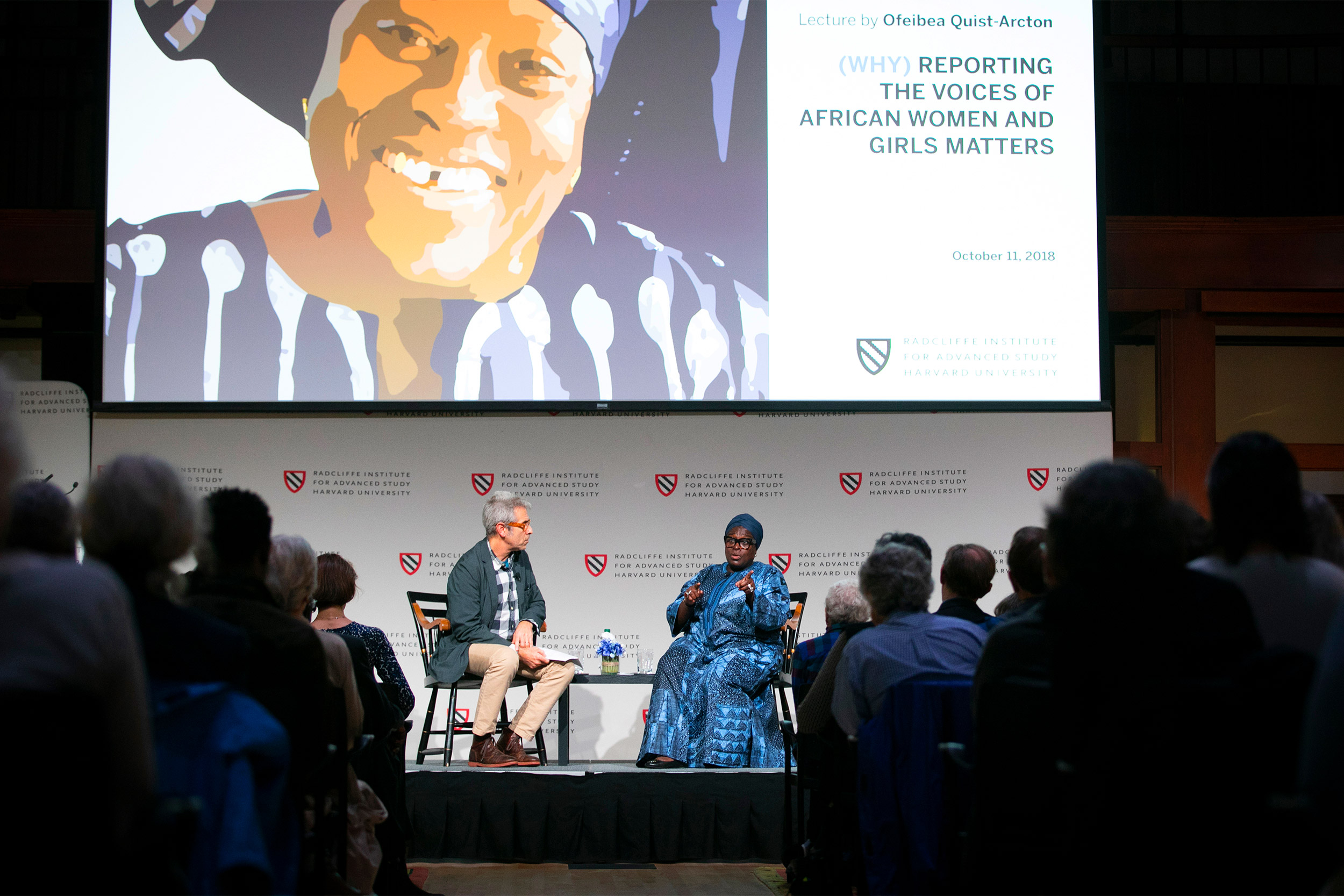 National Public Radio reporter Ofeibea Quist-Arcton speaks at Radcliffe.