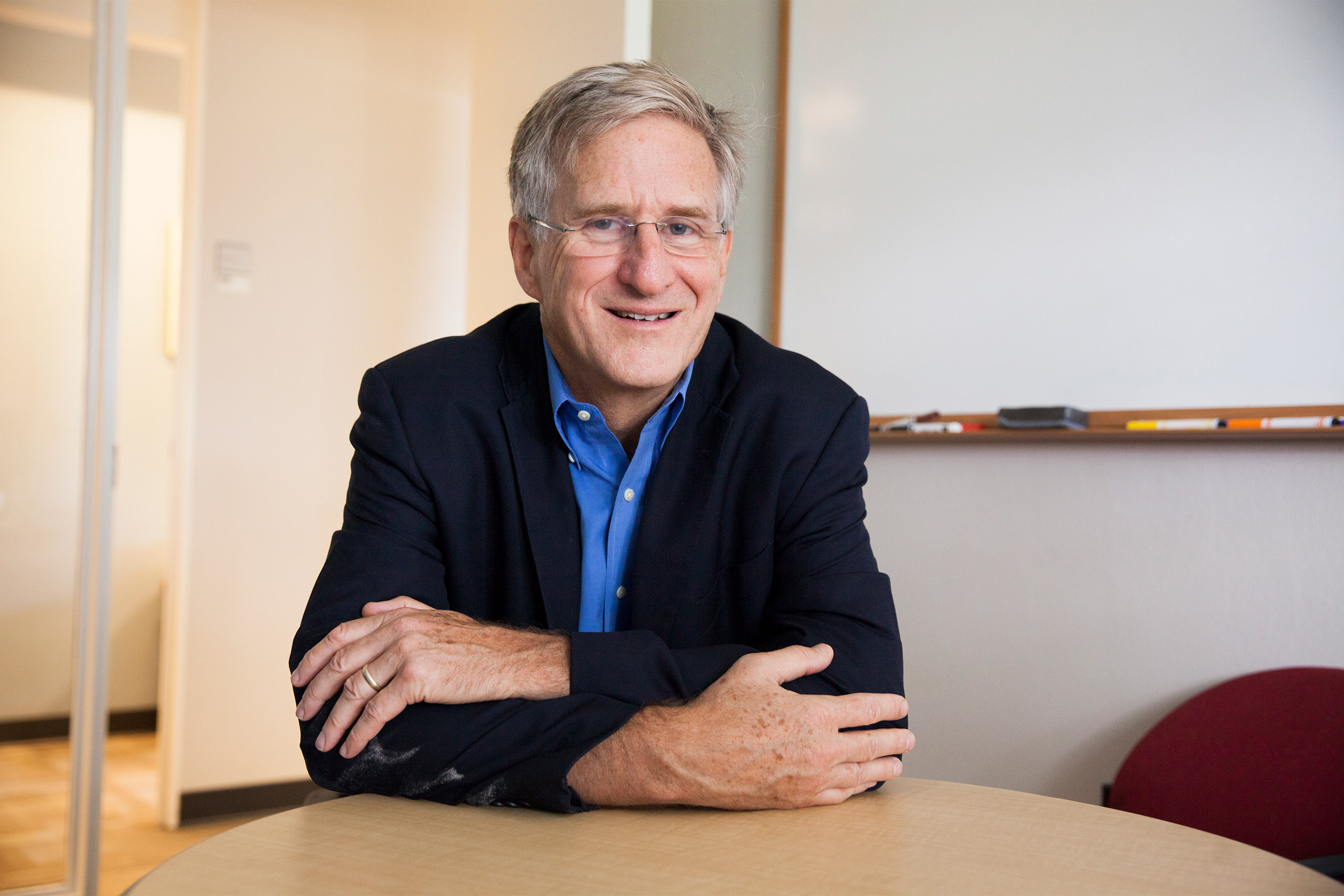 Richard Weissbourd sitting down.