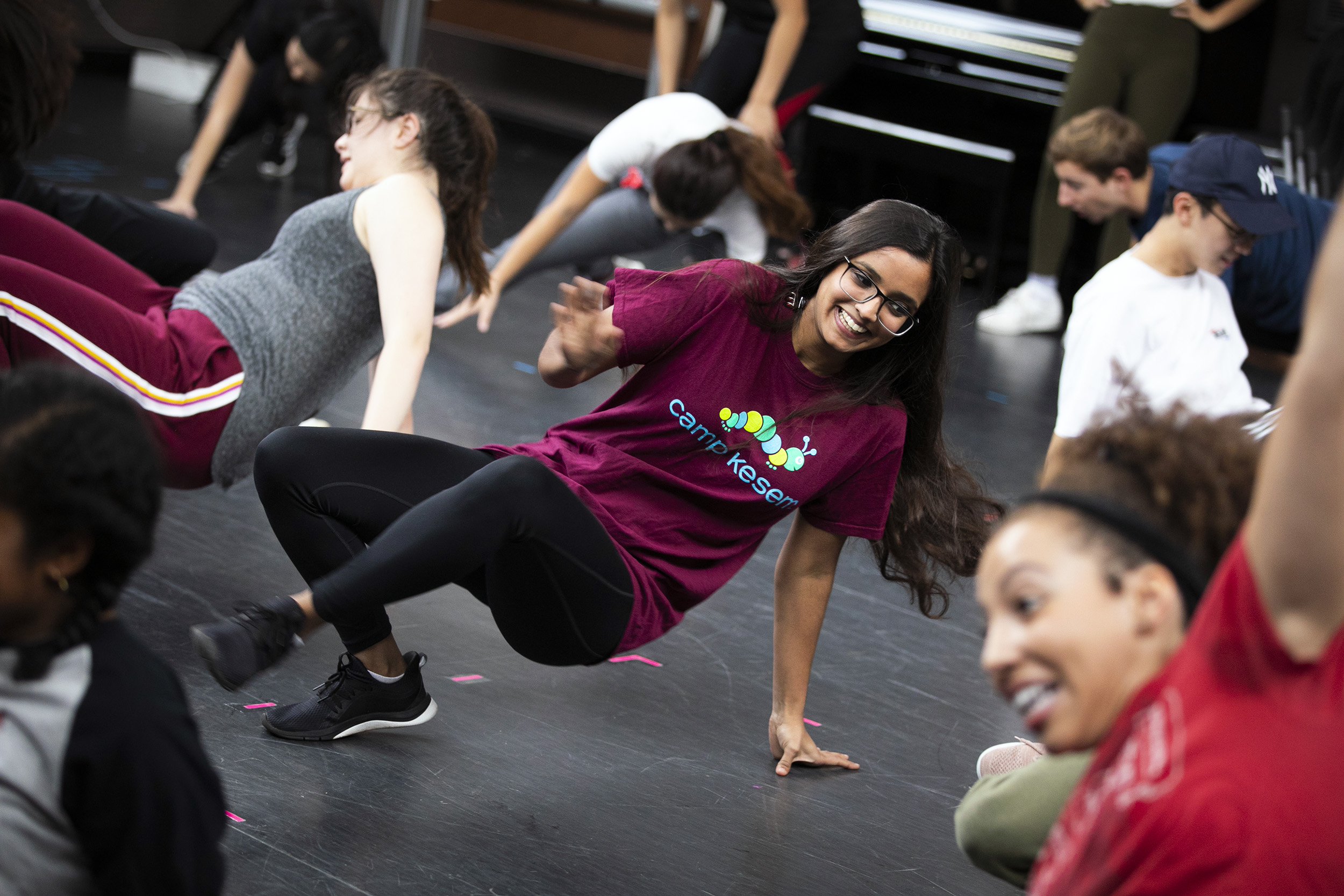 Aleeza Shakeel dances during class.