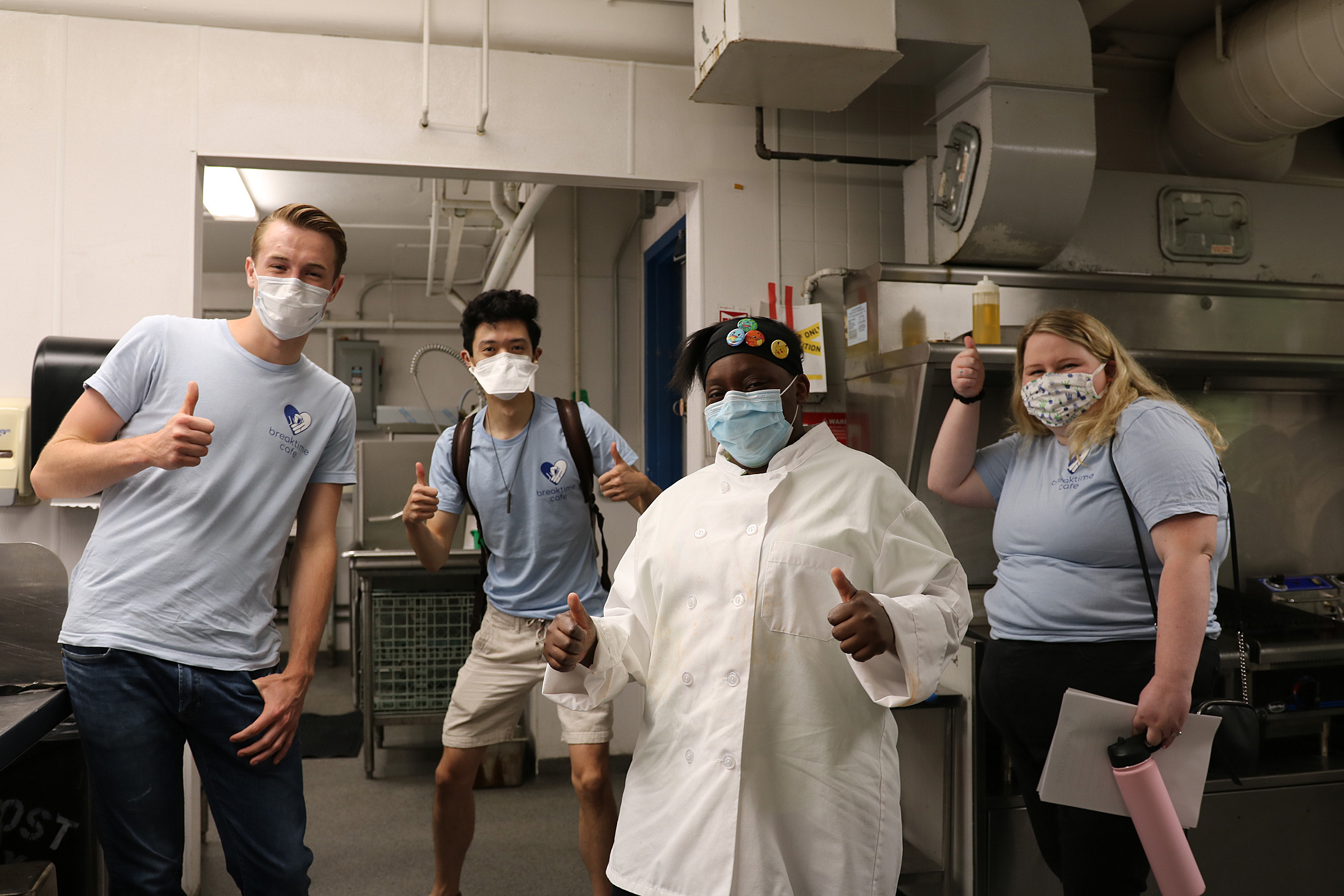 Breaktime team in the kitchen.