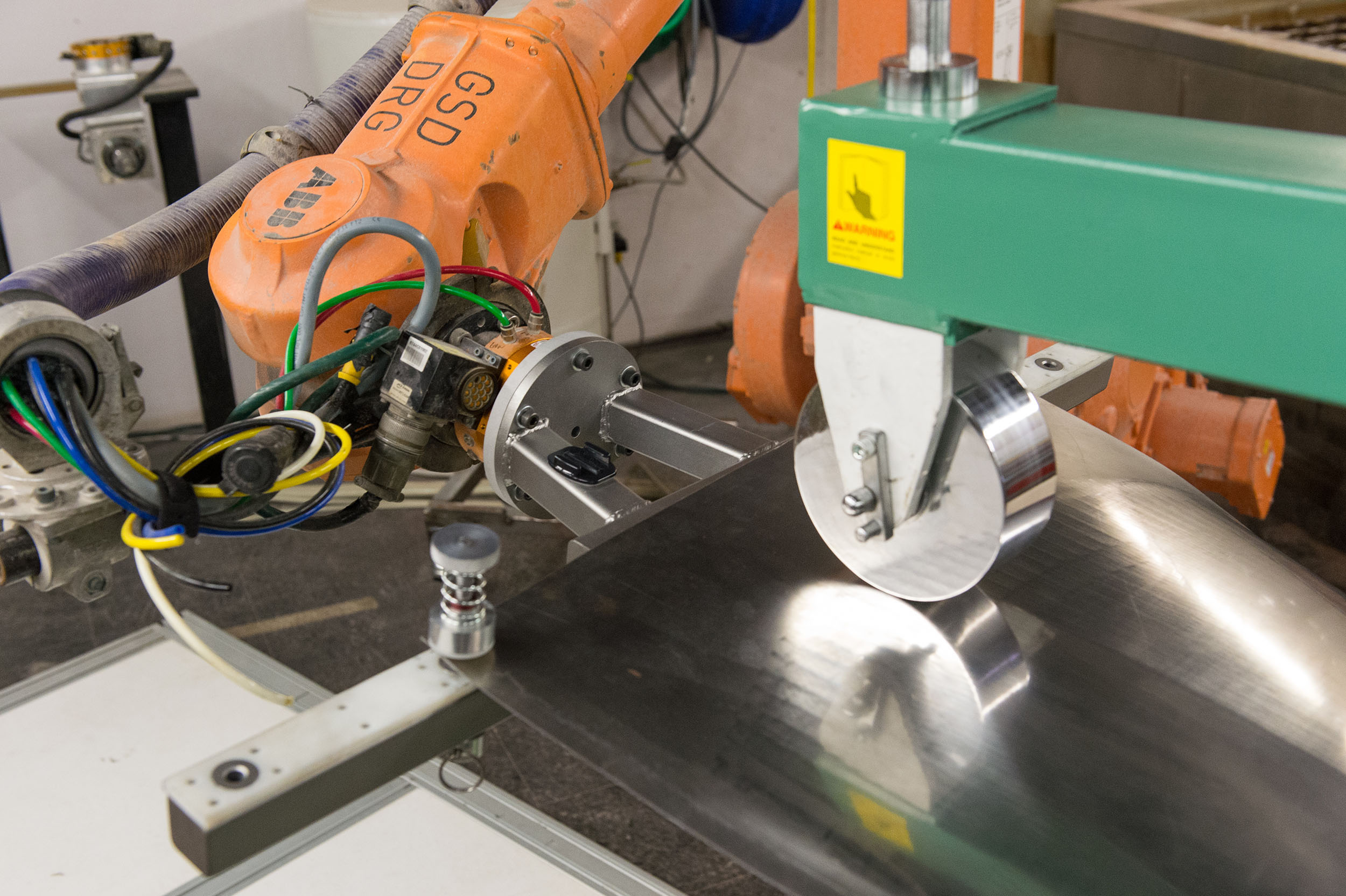 Machinery making masks.