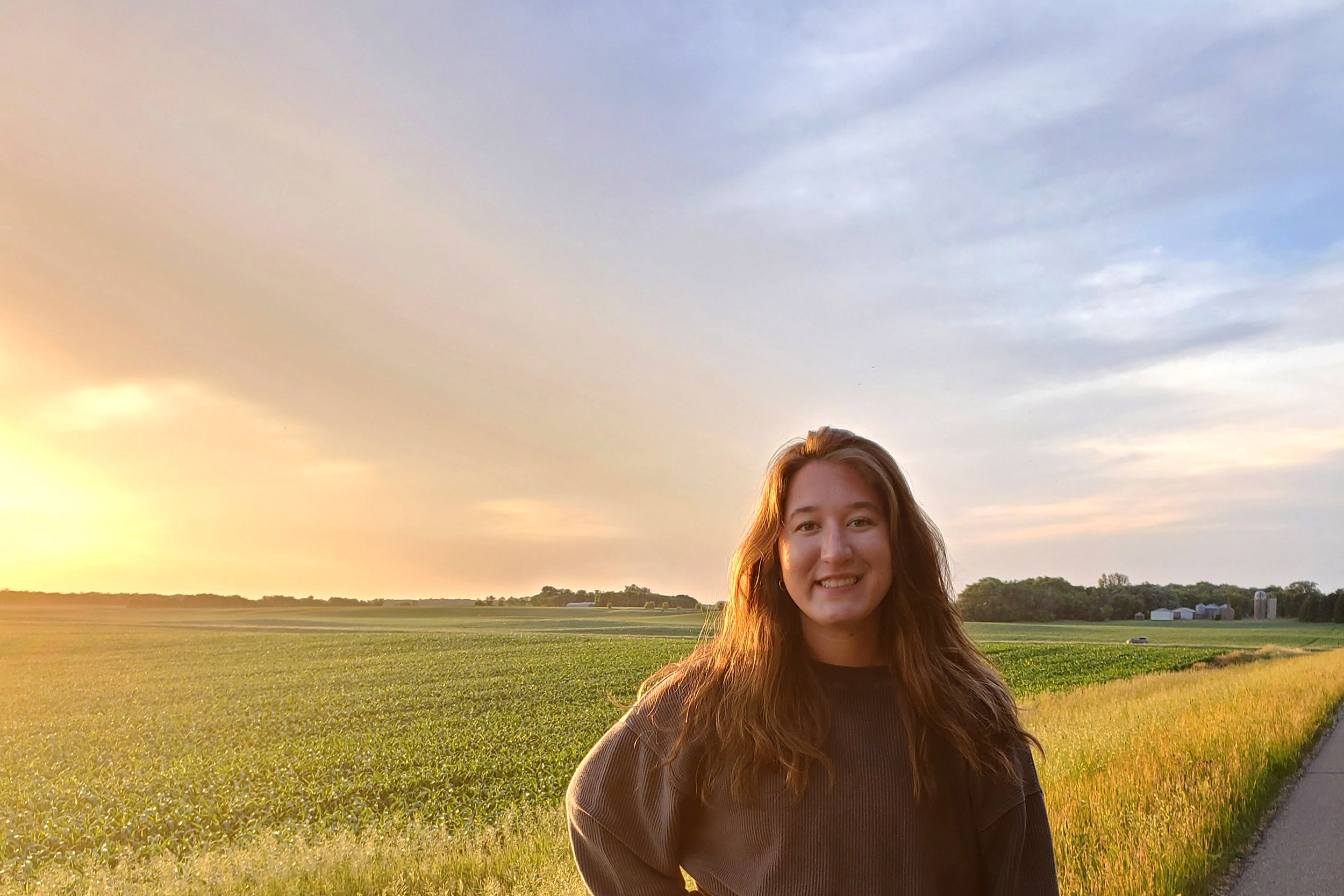 Jaidyn Probst ’23 in field.