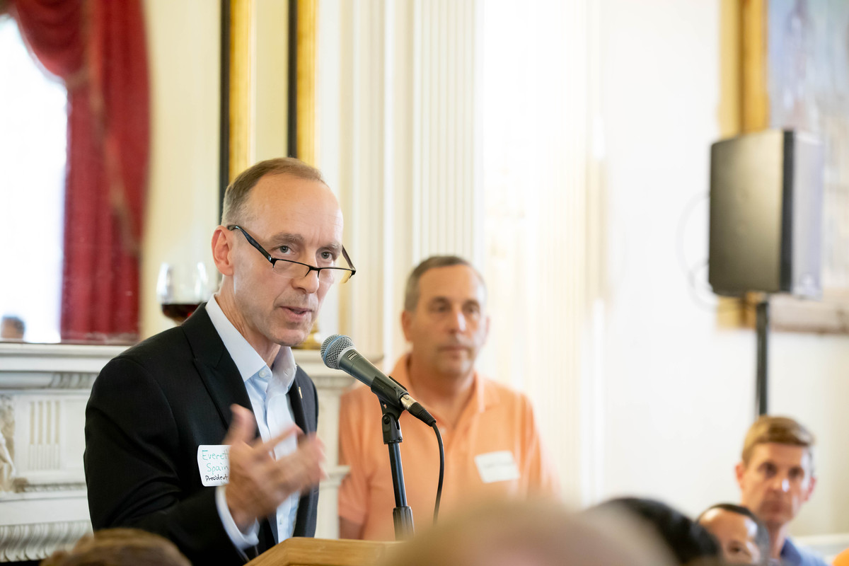 Everett Spain giving a speech