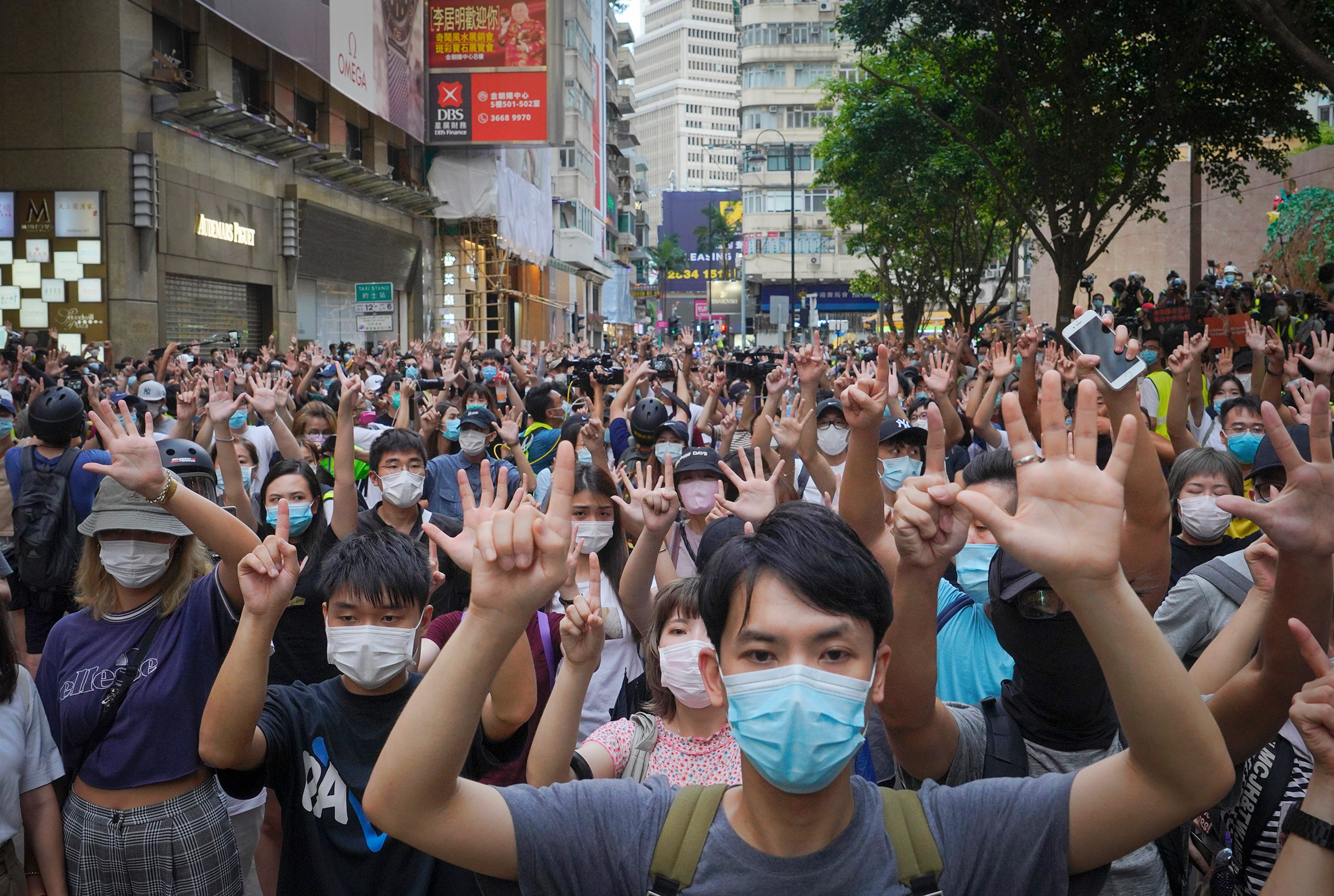 Hong Kong protesters.