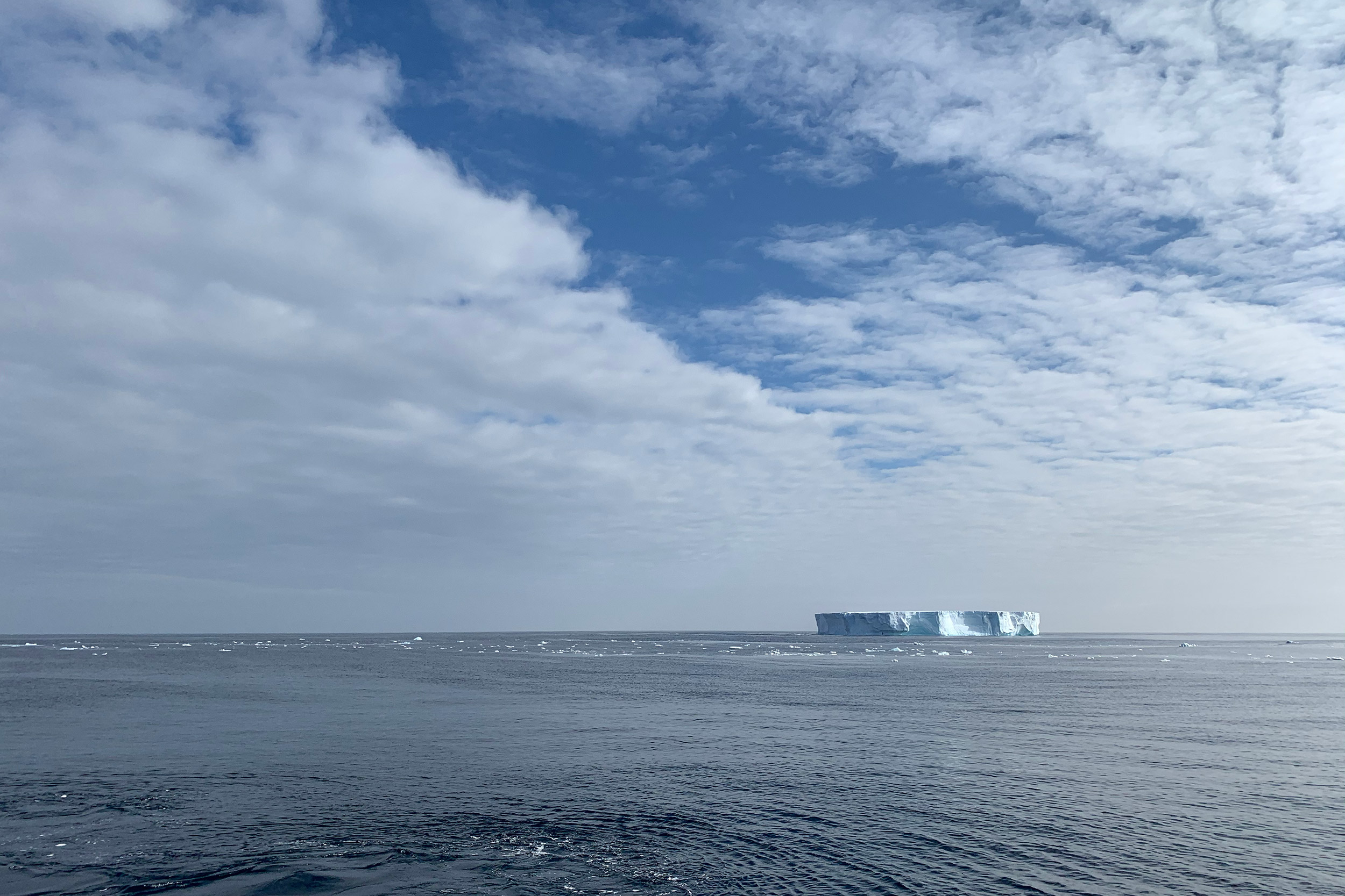 Floating iceberg.