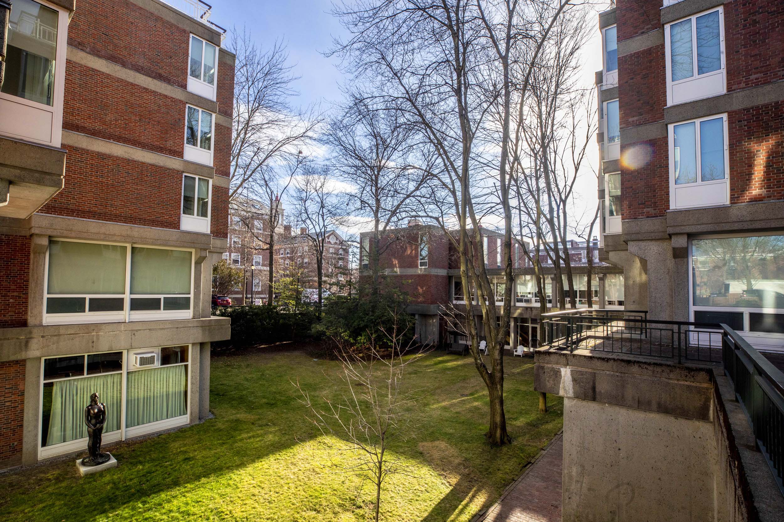 One of Currier’s enclosed courtyards is pictured.