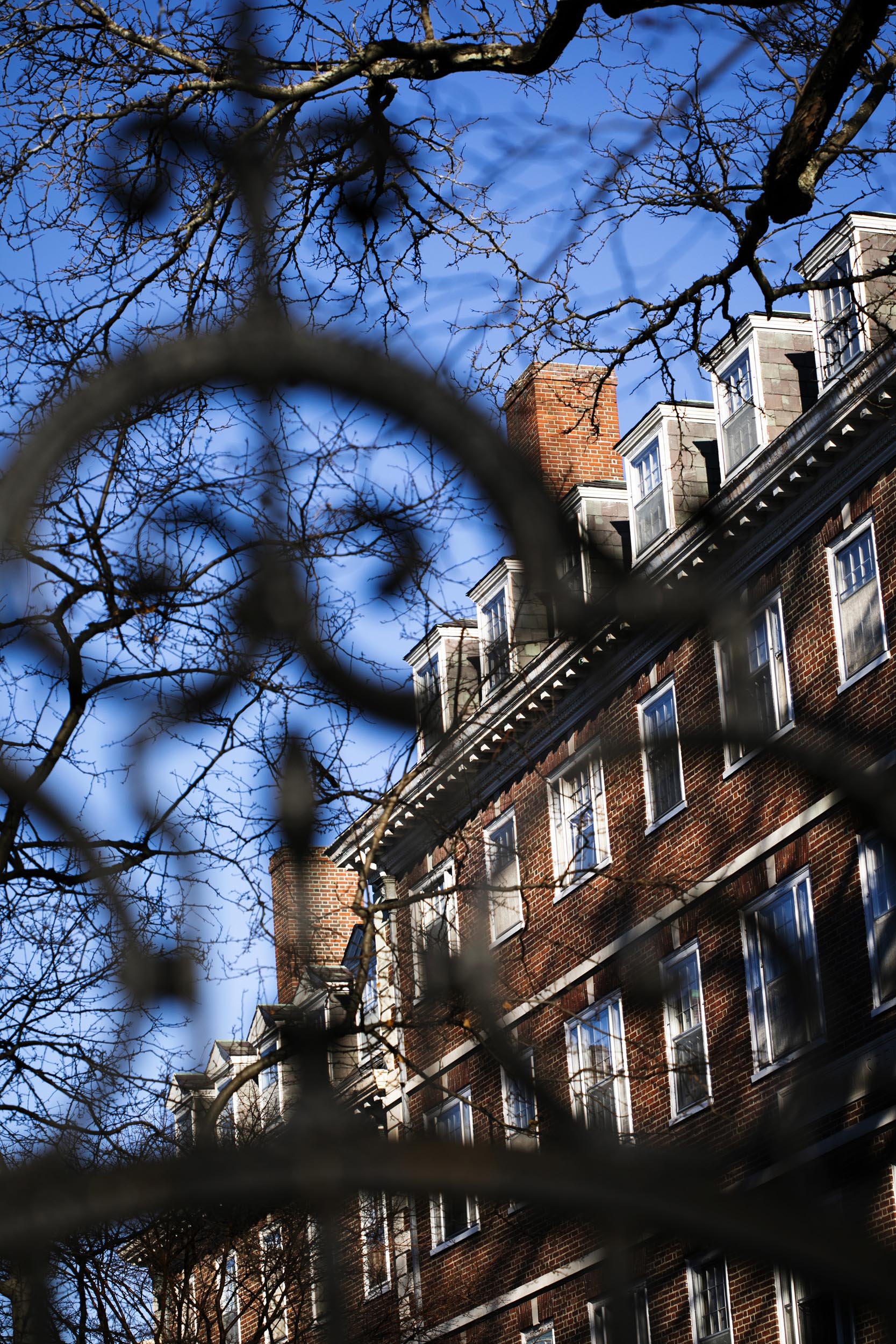 Kirkland House is pictured through the gate.