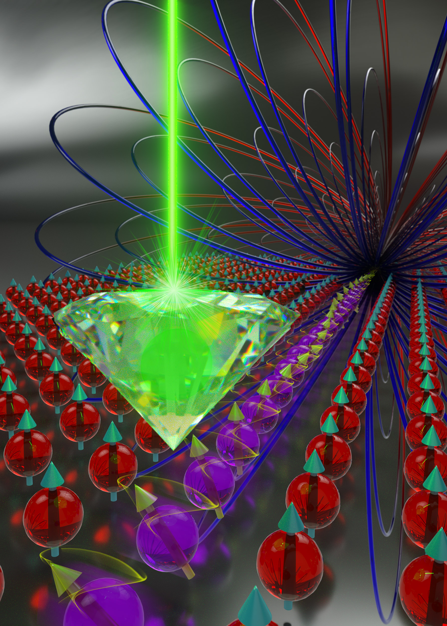 Rendering of a magnetic field.