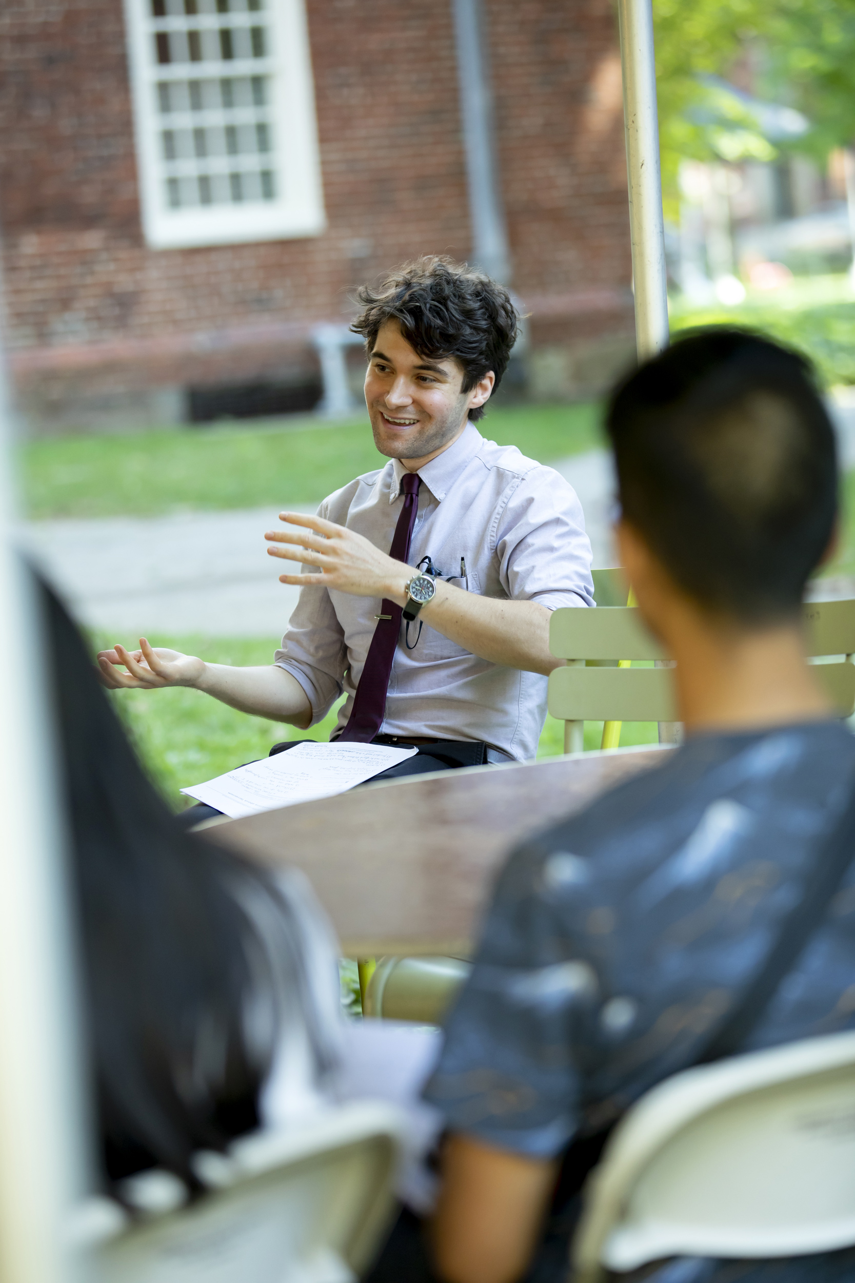 William Whitham teaches in the Yard.