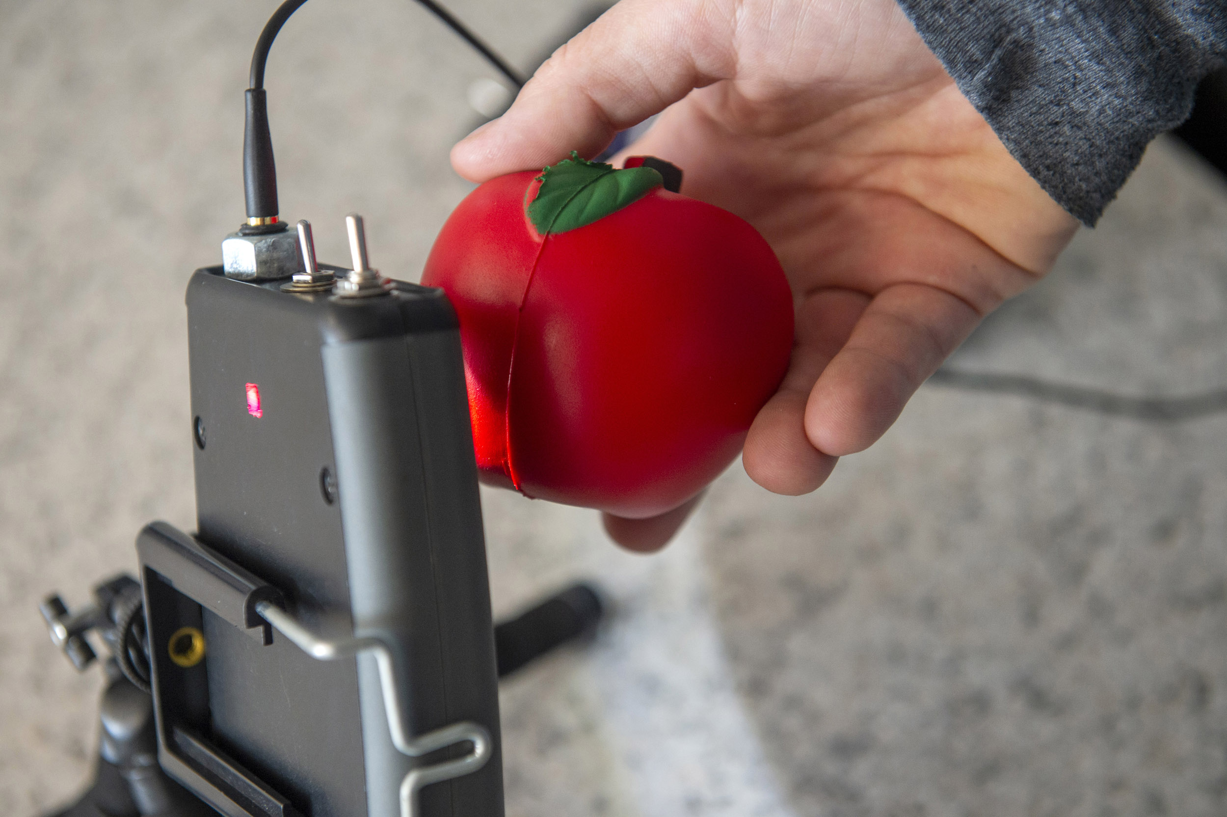 Demonstration of a sonification (converting light to sound) device called Orchestar that was developed as a tool for blind and low-vision individuals to use sound for observation.