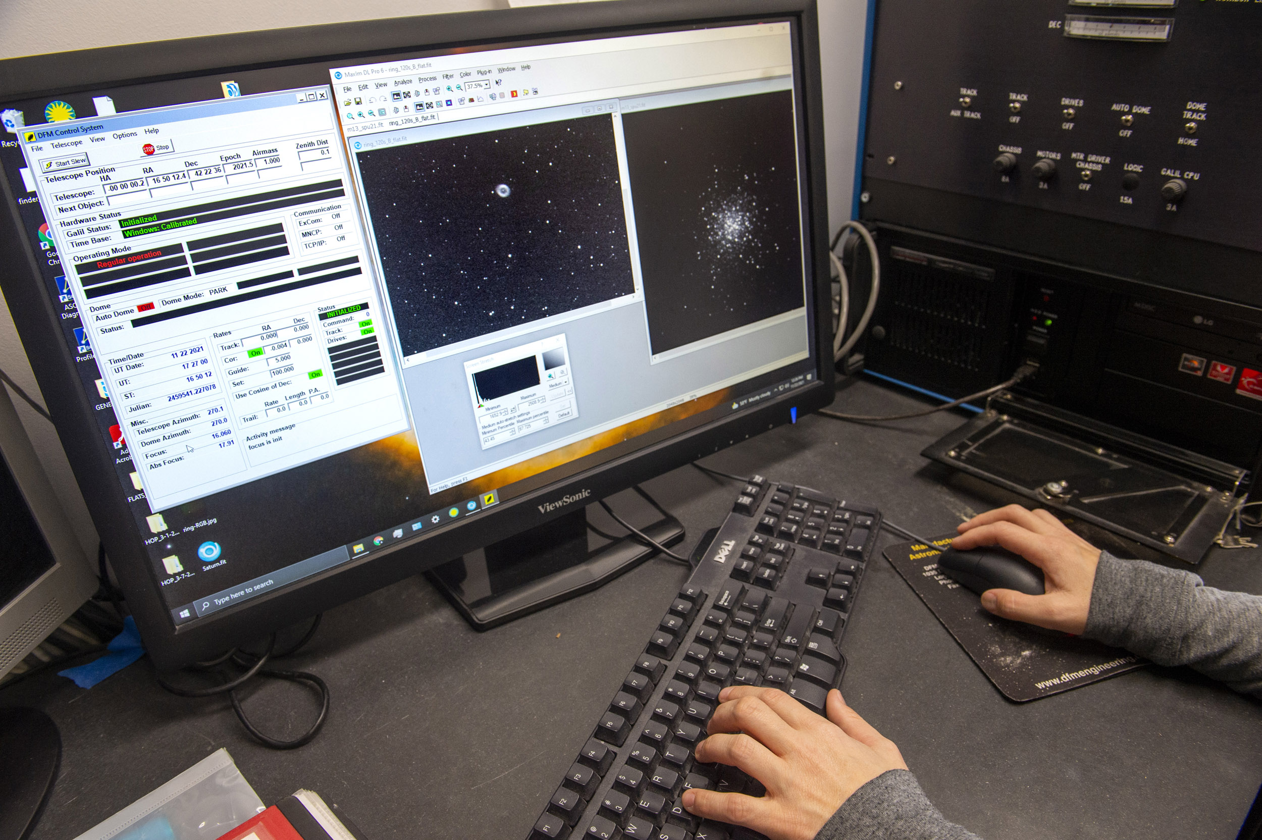 Clay telescope computer setup.