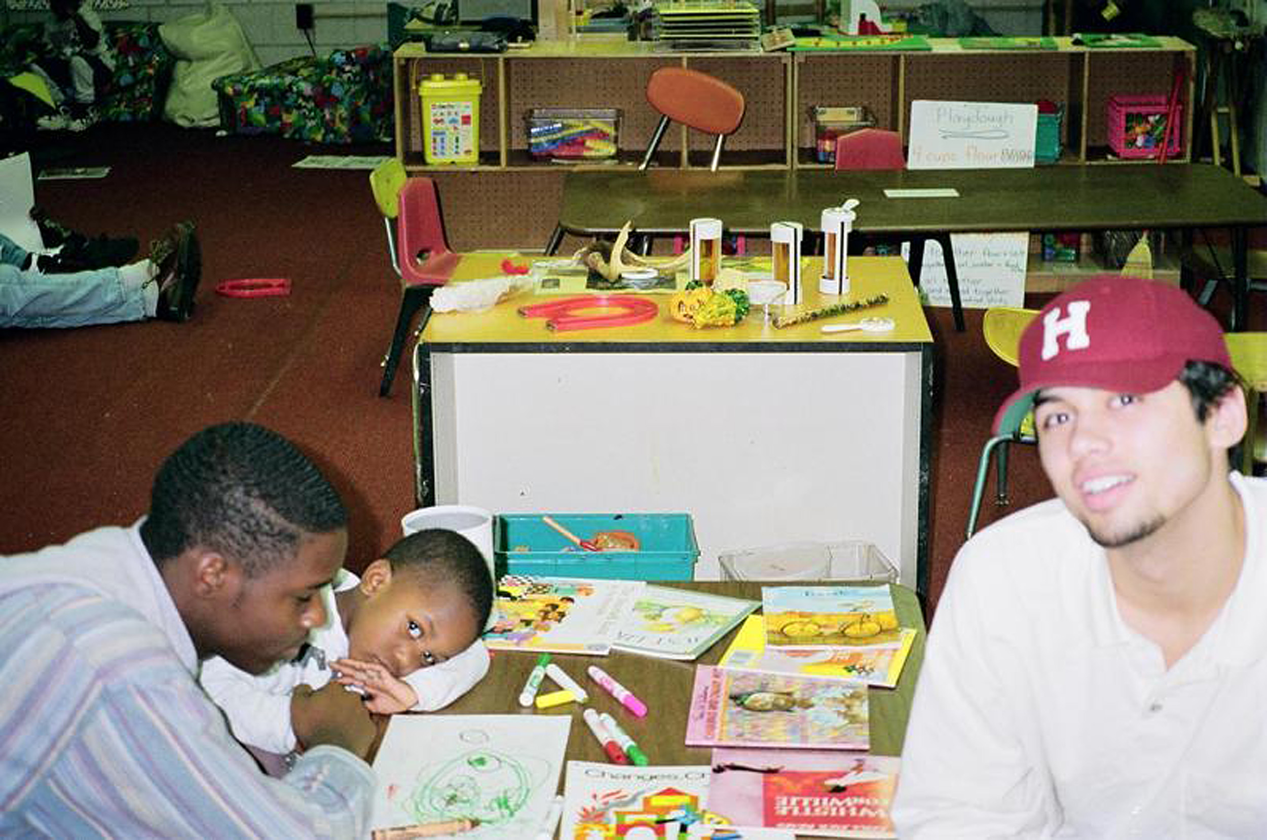 Anil Menon teaching children.