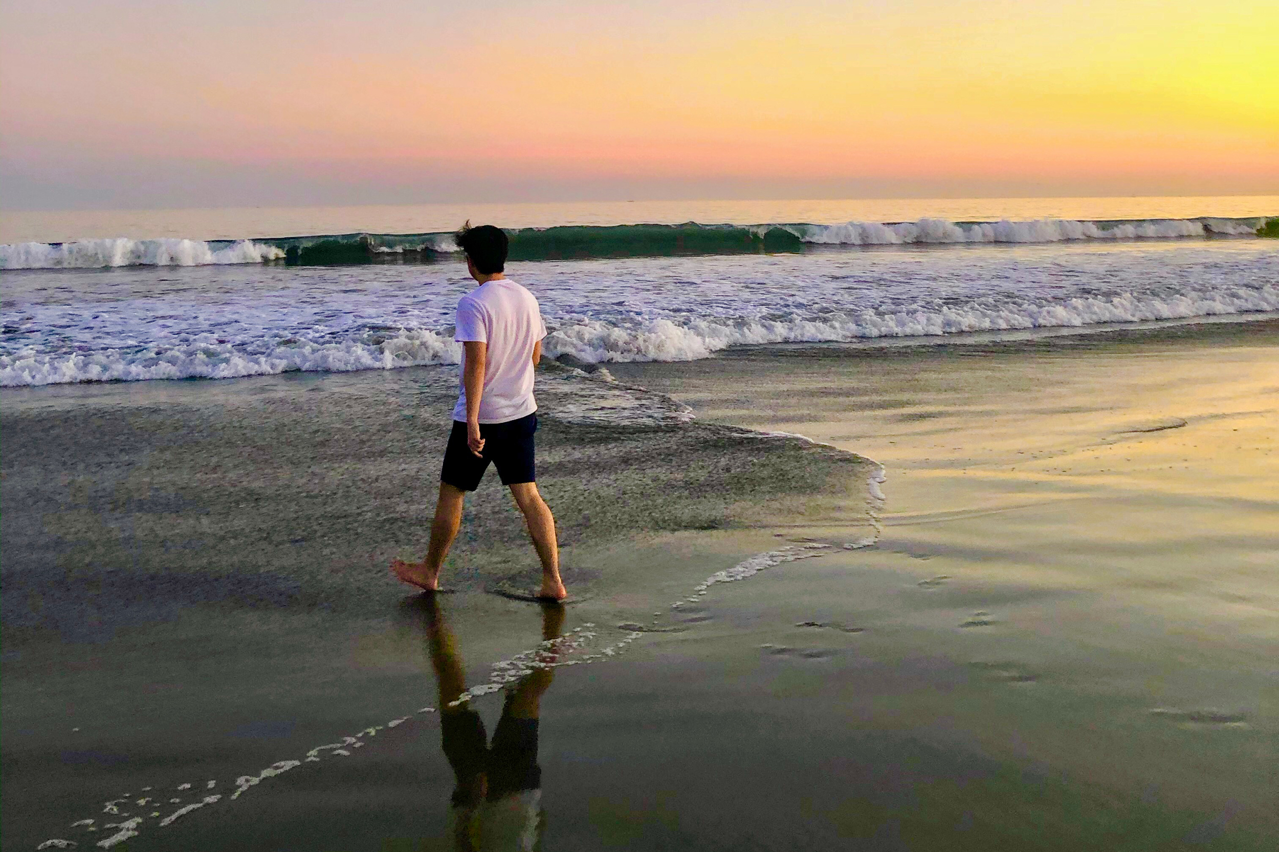 Elijah on beach in San Diego.