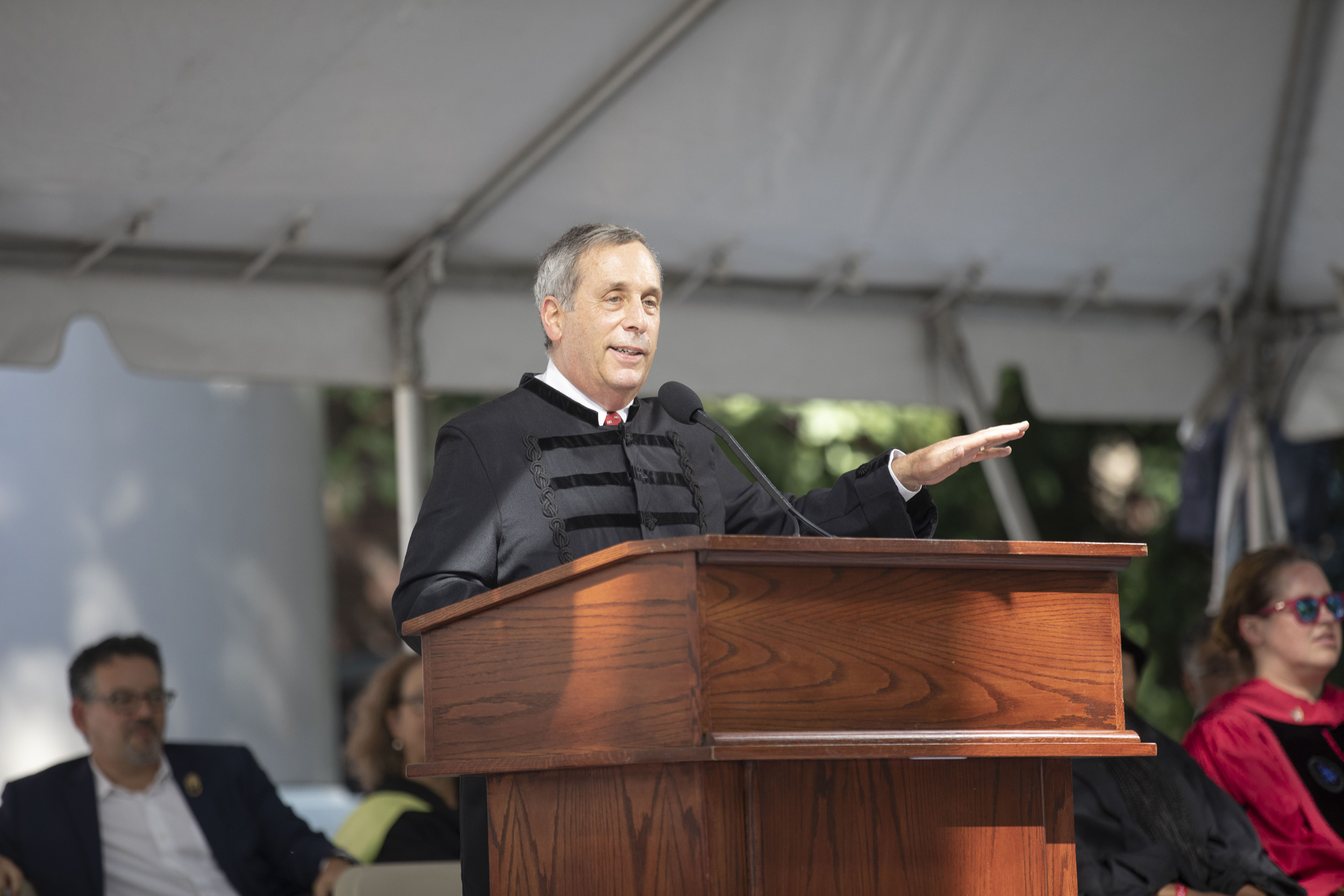 Harvard President Larry Bacow.