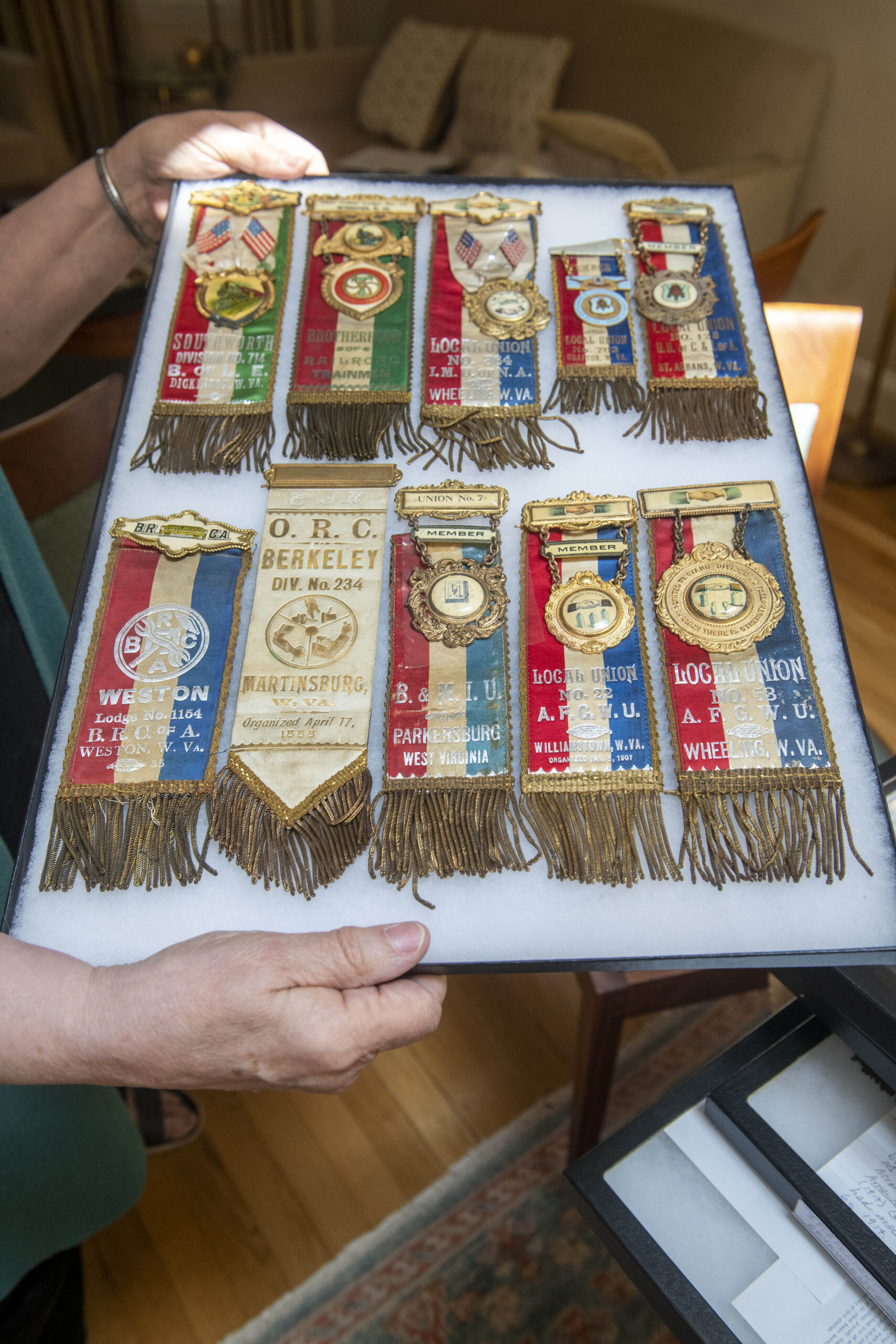 Union ribbons from West Virginia.