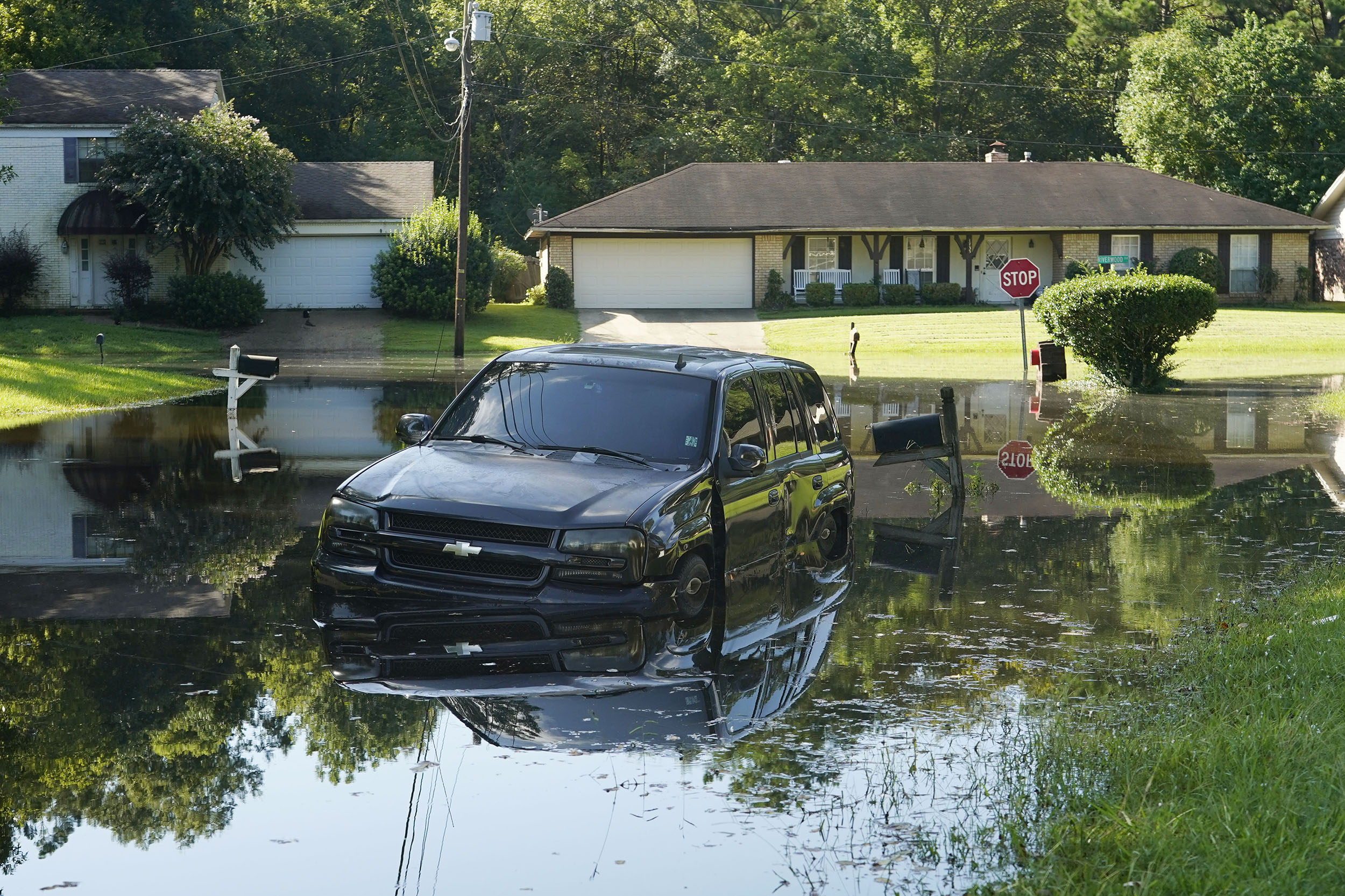 Flood waters in Jackson, Miss.