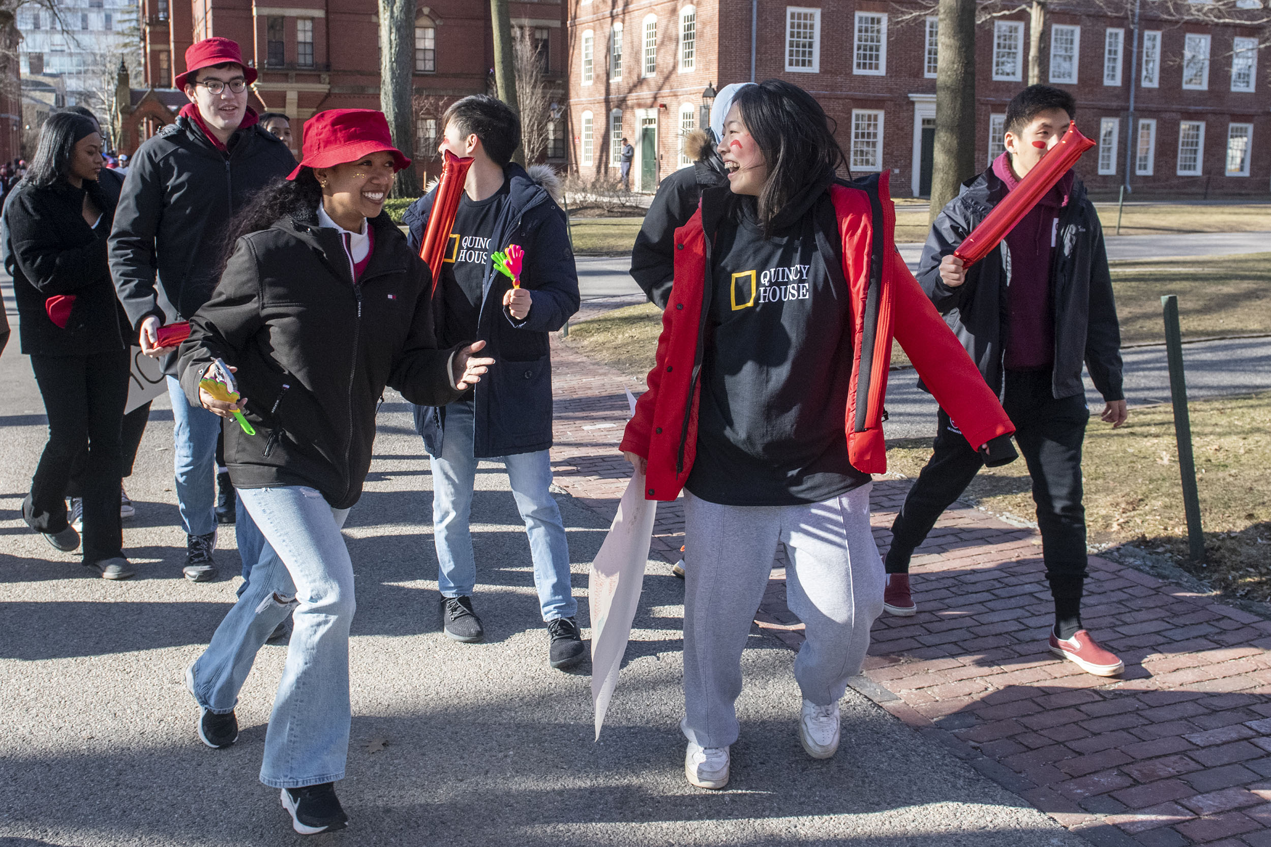 Quincy House members show their enthusiasm