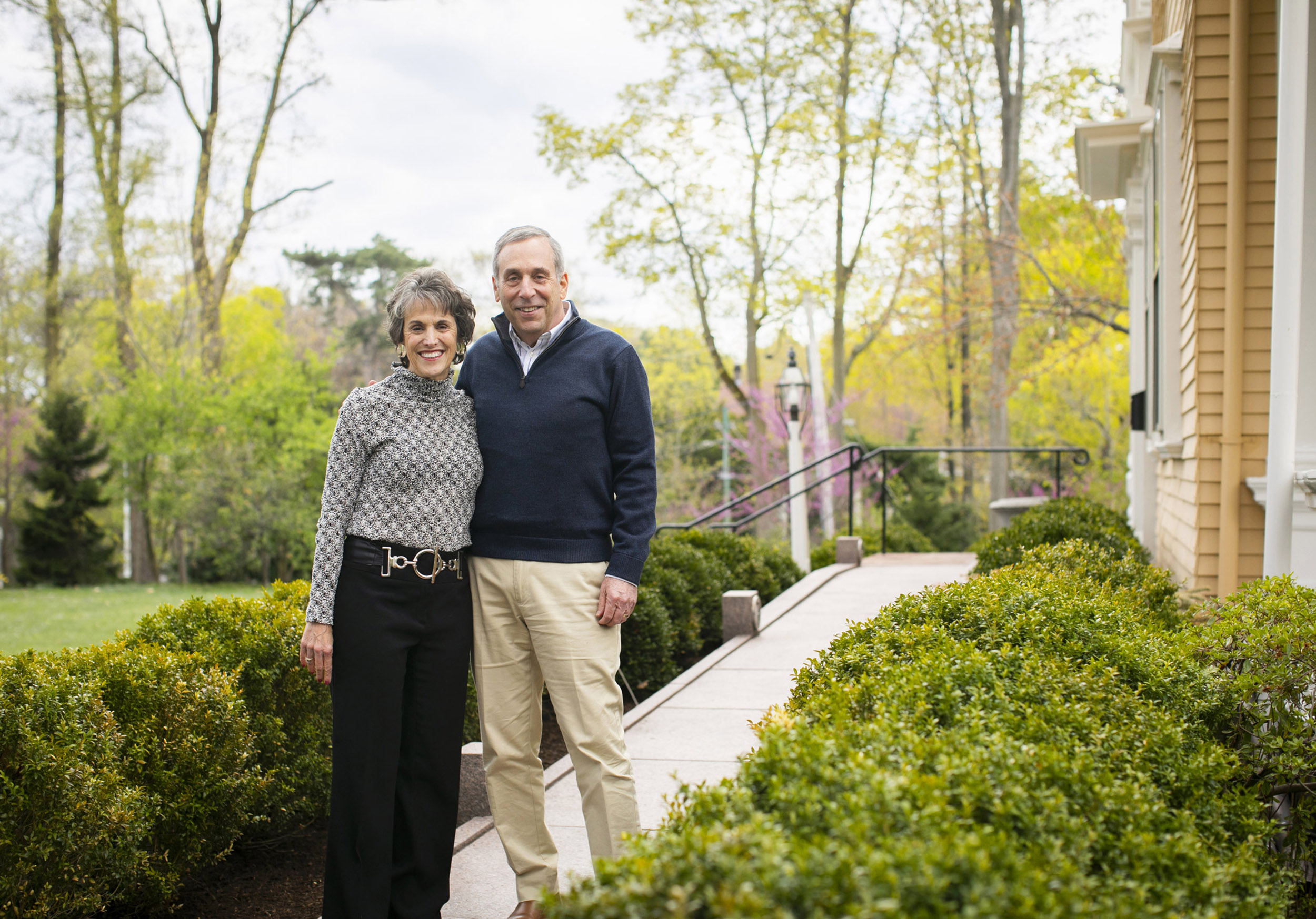 Larry and Adele Bacow.