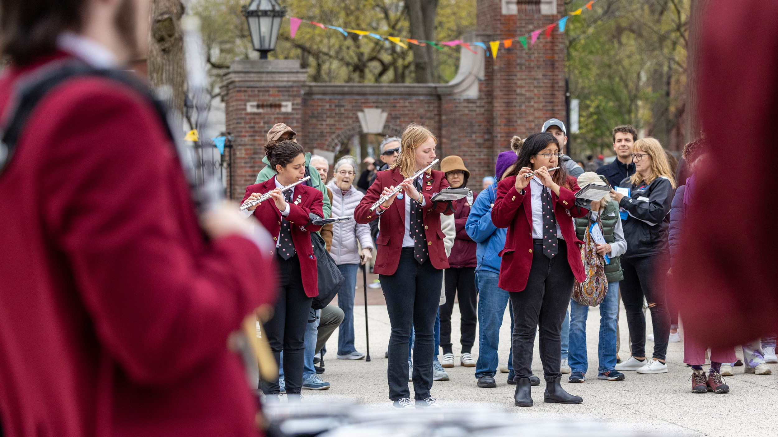 The Harvard University Band performs during the Arts First Festival.