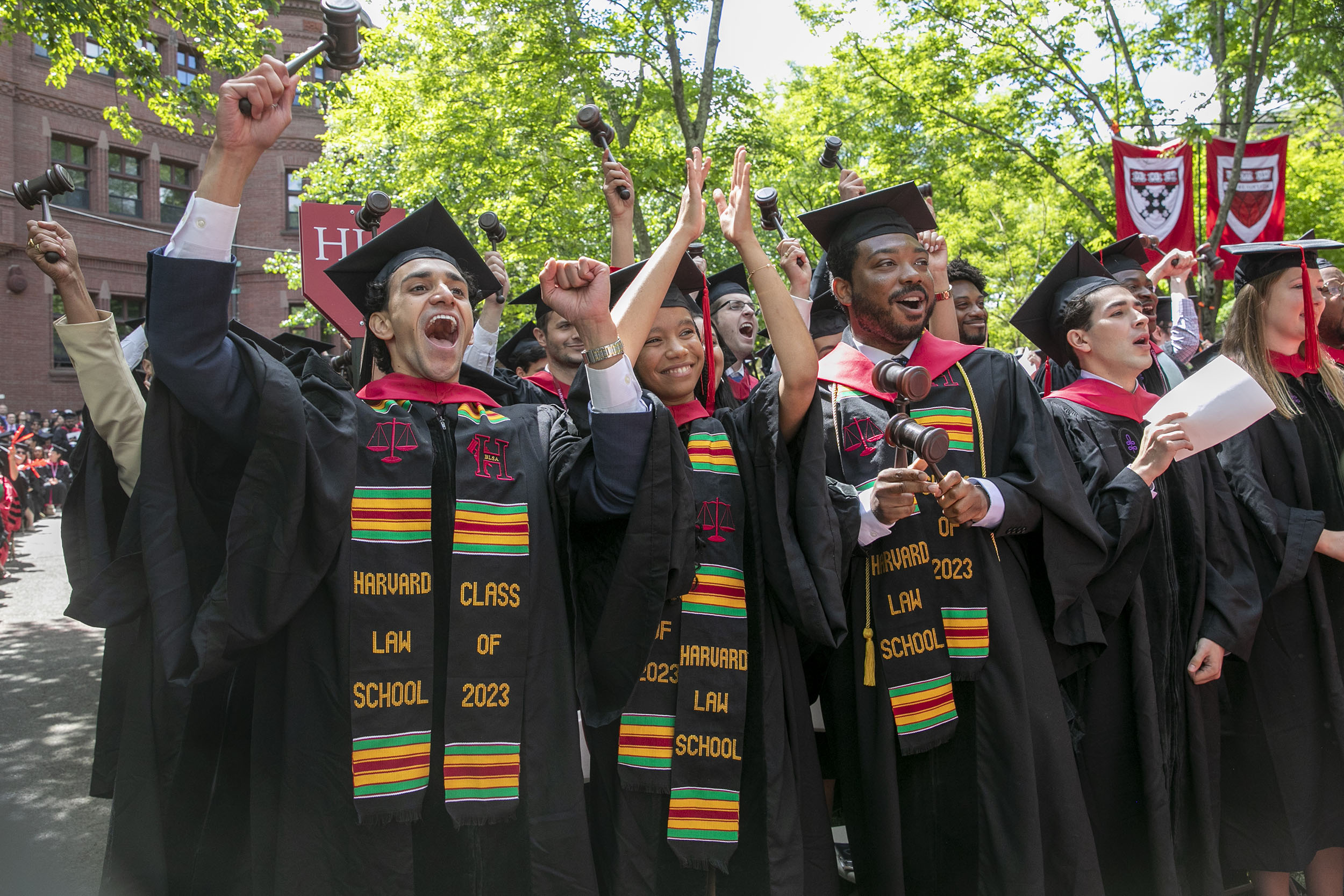 Law School graduates celebrate.