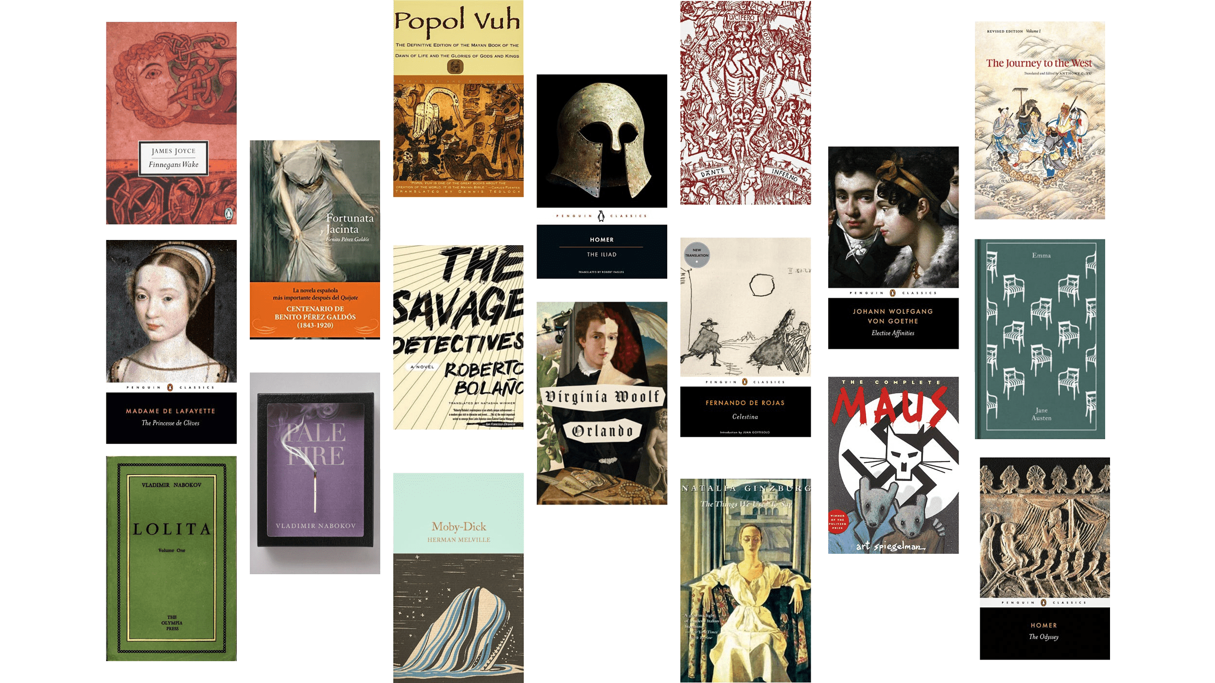 Collage of classic book covers.