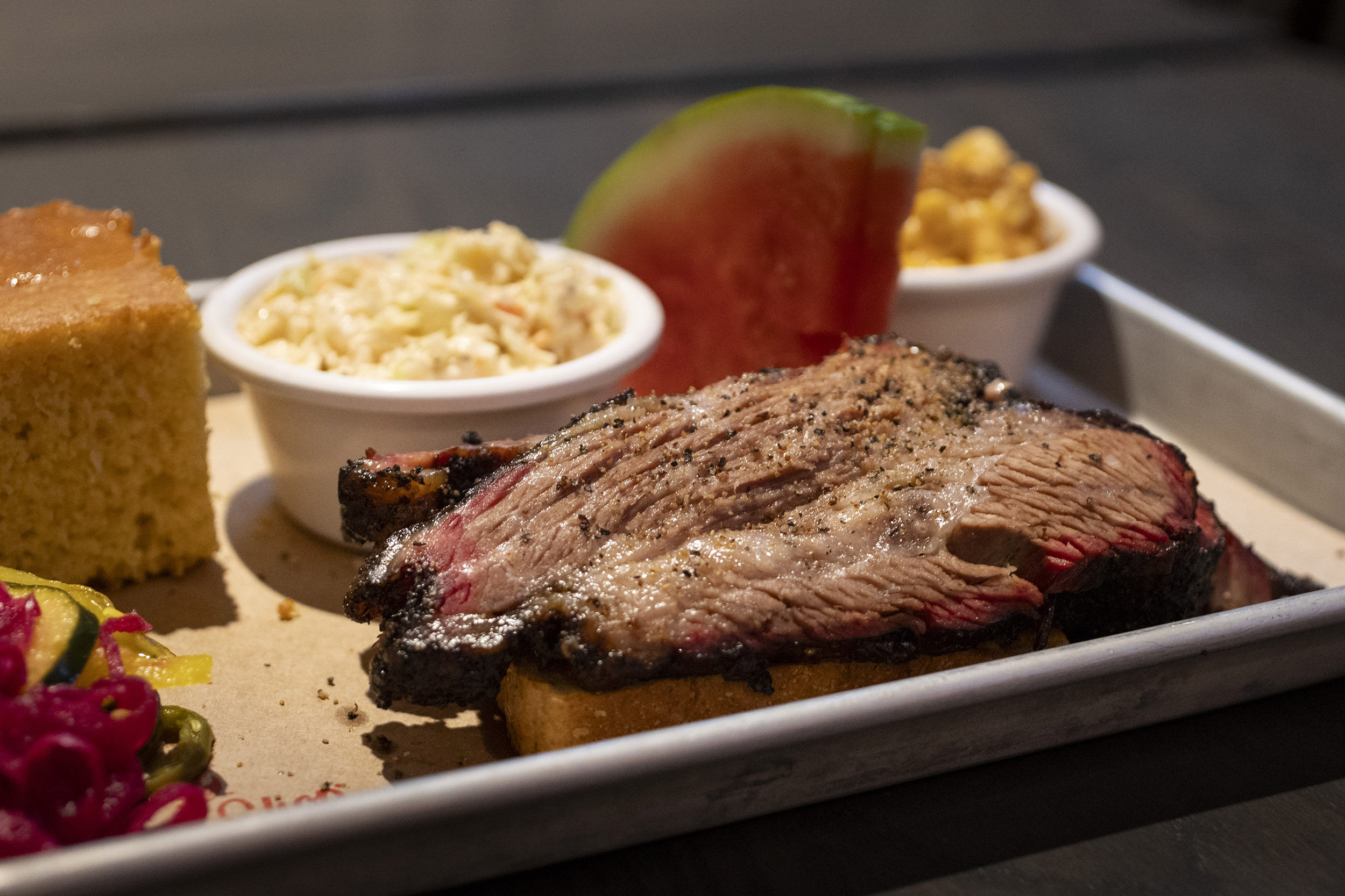 Brisket and sides.