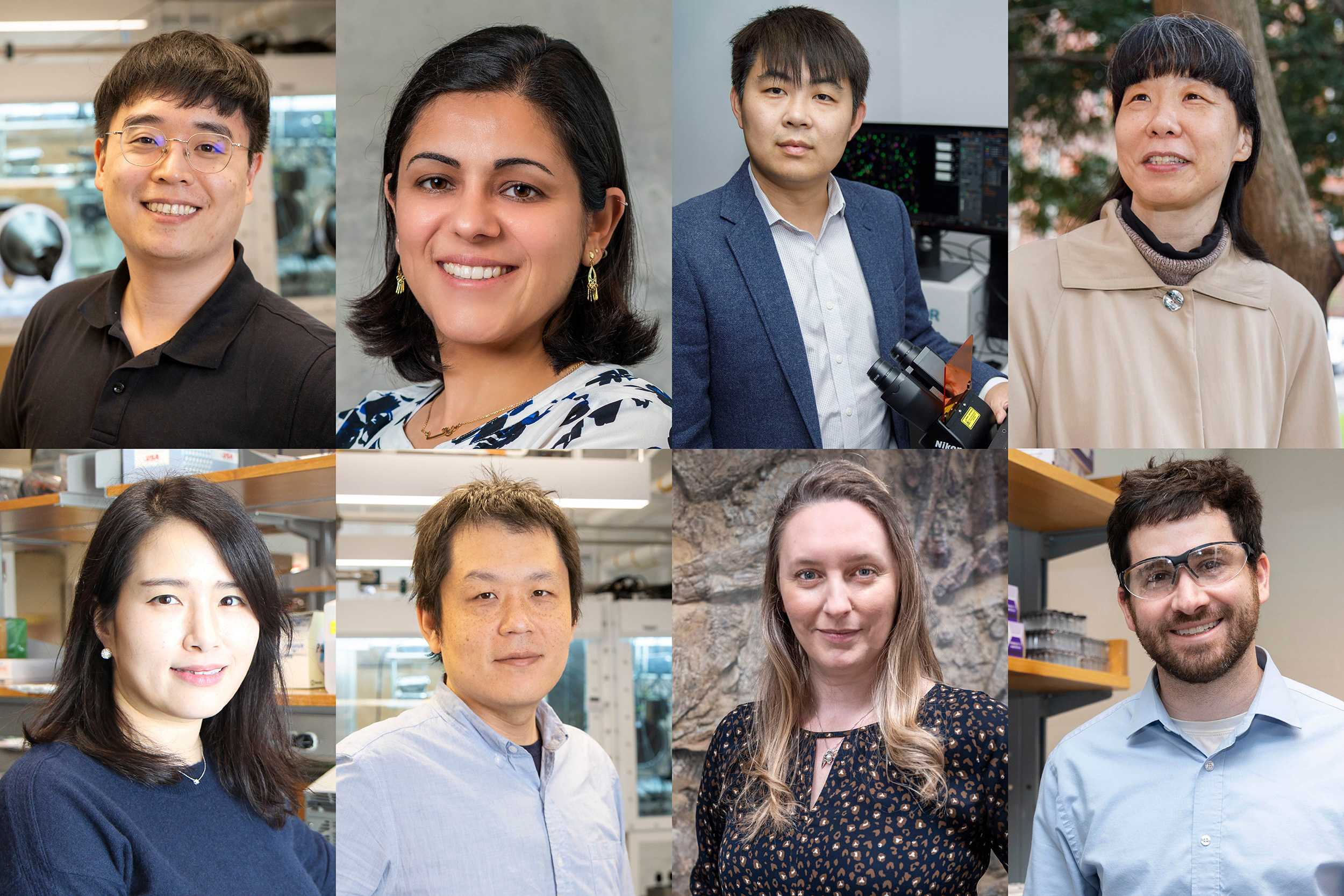 Joonho Lee (top left), Rita Hamad, Fei Chen, Miaki Ishii, Jeeyun Chung, Suyang Xu, Stephanie Pierce, and Jarad Mason.