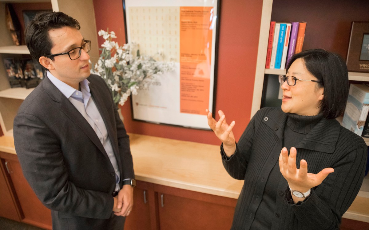 arvard Professor Winnie Yip and Burke Fellow Jose Figueroa