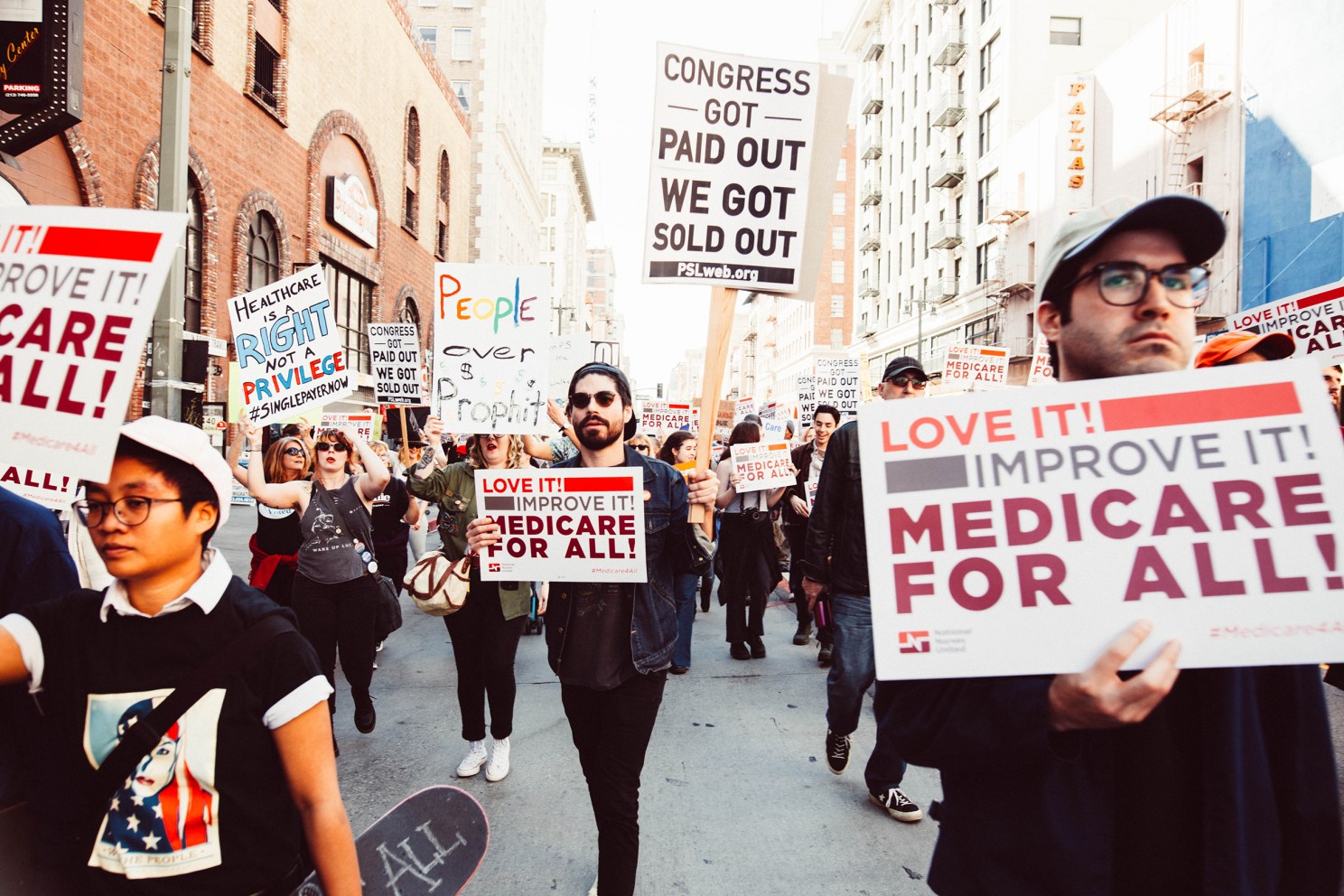 Medicare for All rally Los Angeles Molly Adams