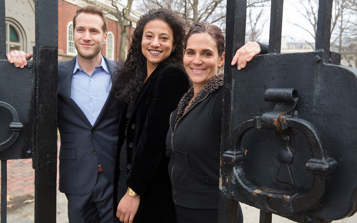 Garrett Felber (l to r), Elizabeth Hinton, and Kaia Stern