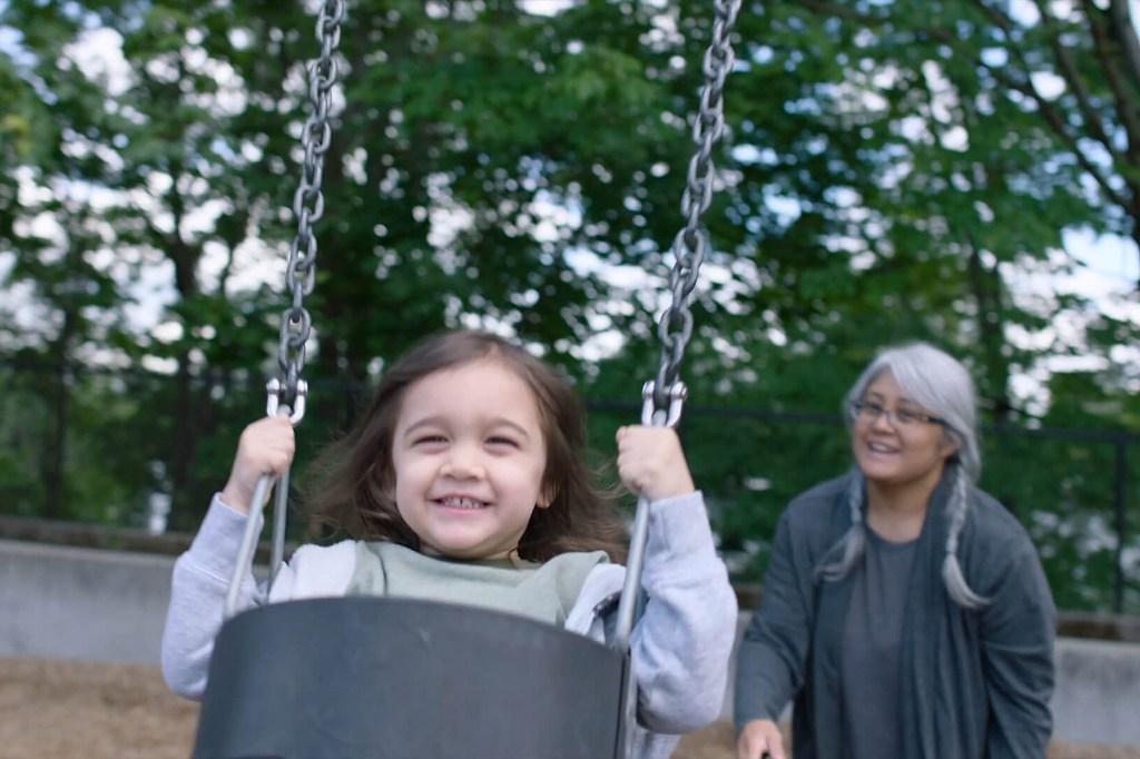 Child on swing