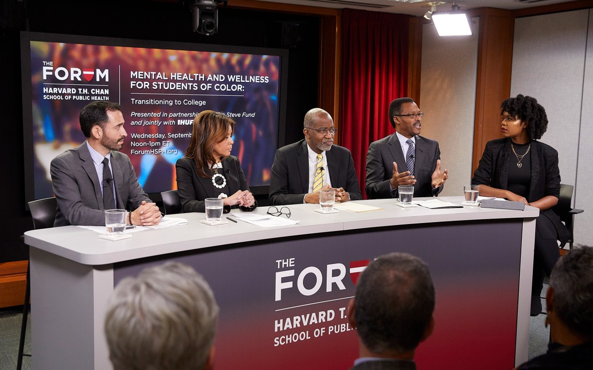 Panel for mental health for people of color at Chan School