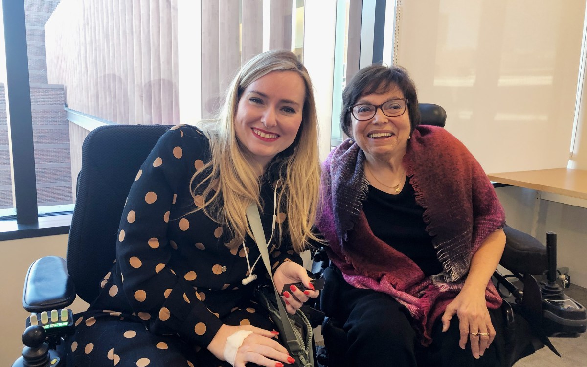 Ariella Barker with international disability rights activist Judith Heumann.