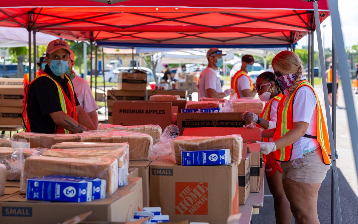 Food distribution site.