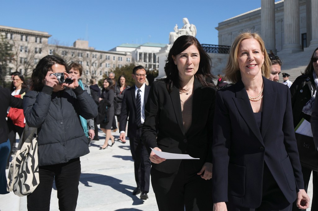 Julie Rikelman with Nancy Northrup, right, Center for Reproductive Rights president.